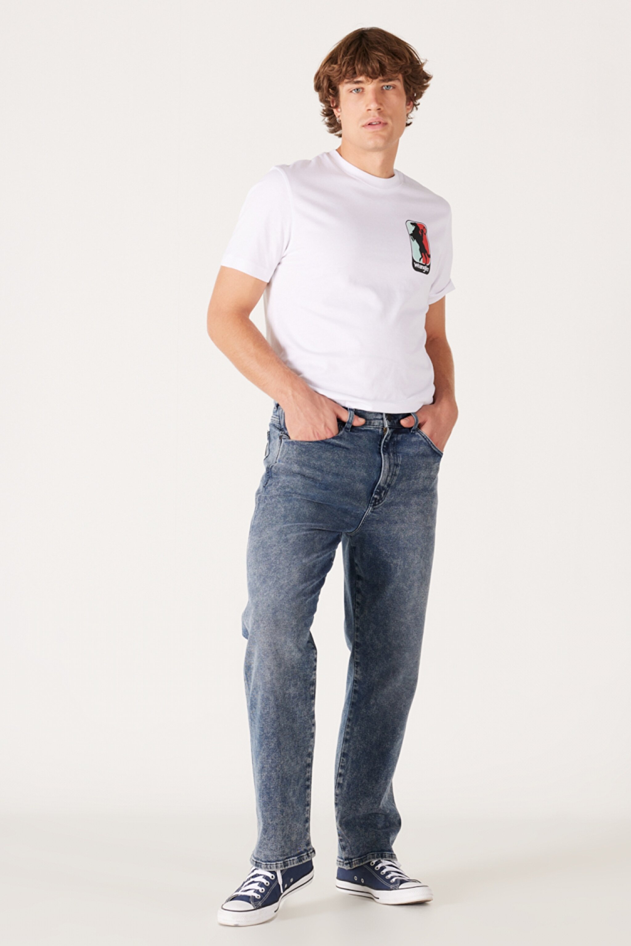 Loose Fit Rahat Kesim Düşük Bel Açık Mavi Esnek Redding Jean Denim Kot Pantolon - Moon Rock-W16XMI157 (görsel 2)