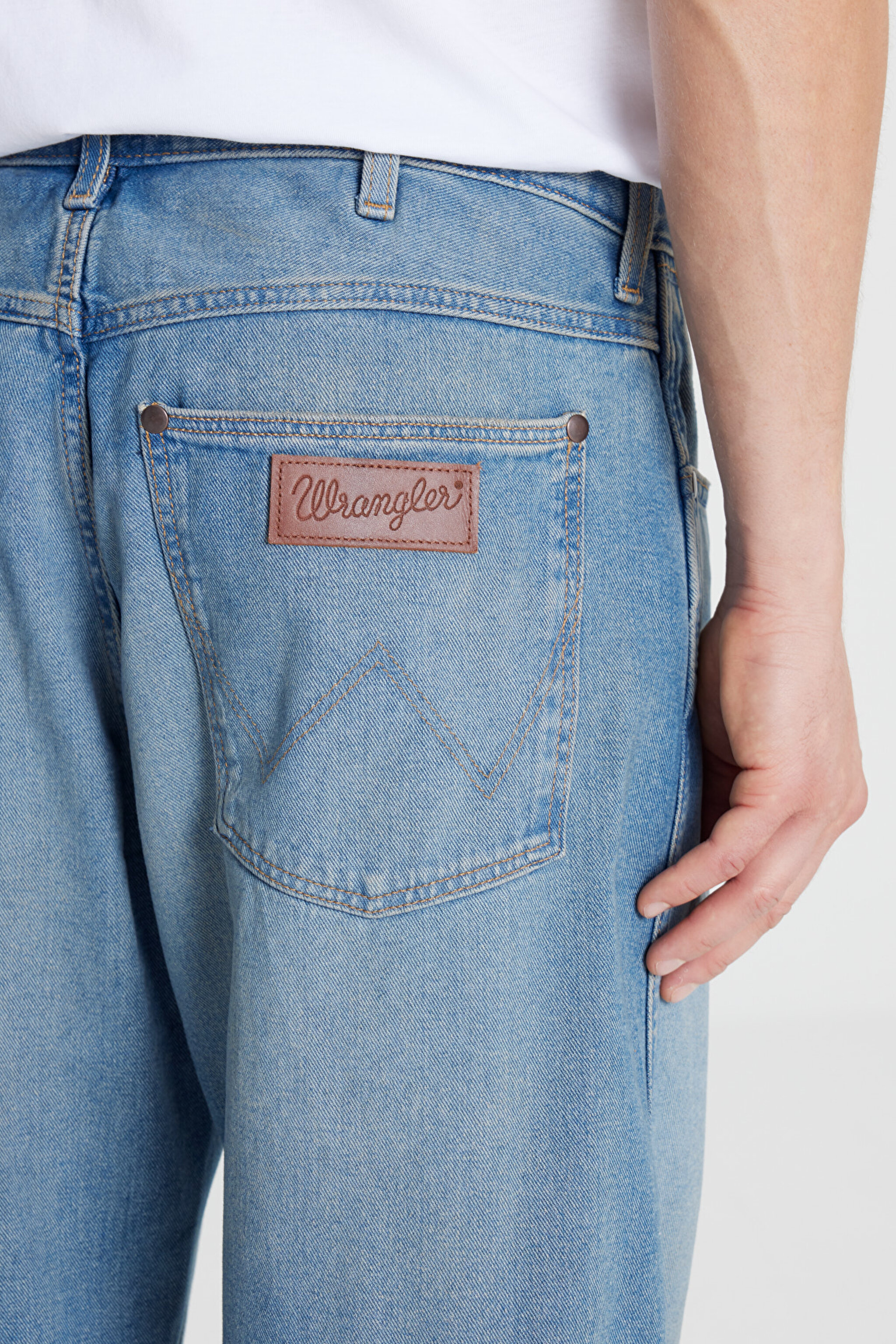 %100 Pamuk Loose Fit Rahat Kesim Cepli Jean Kot Denim Pantolon - Authentic Medium-W179201512588 (görsel 5)