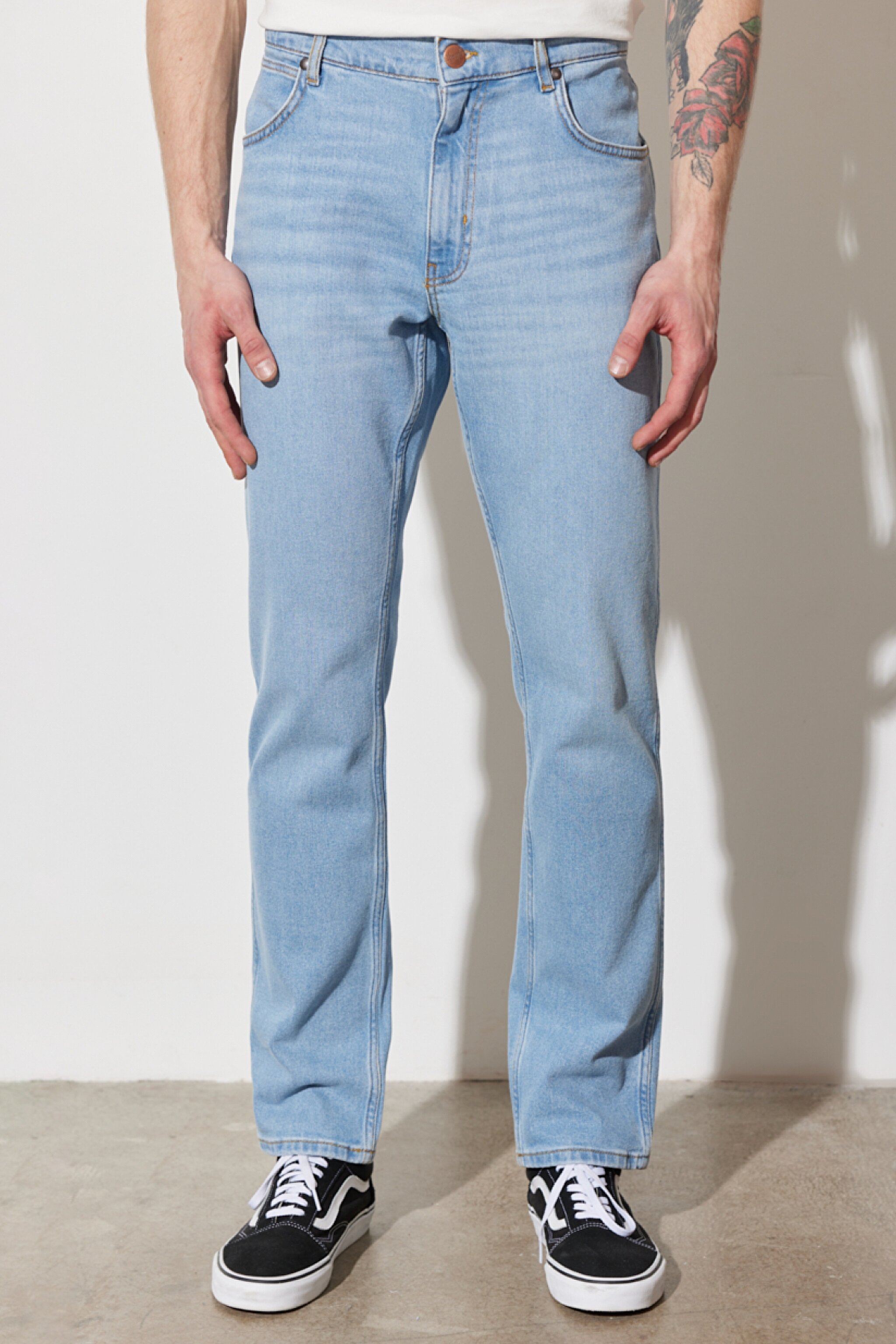 River Fit Dar Kesim Normal Bel Esnek Jean Kot Pantolon - Celeste-W17T03743E