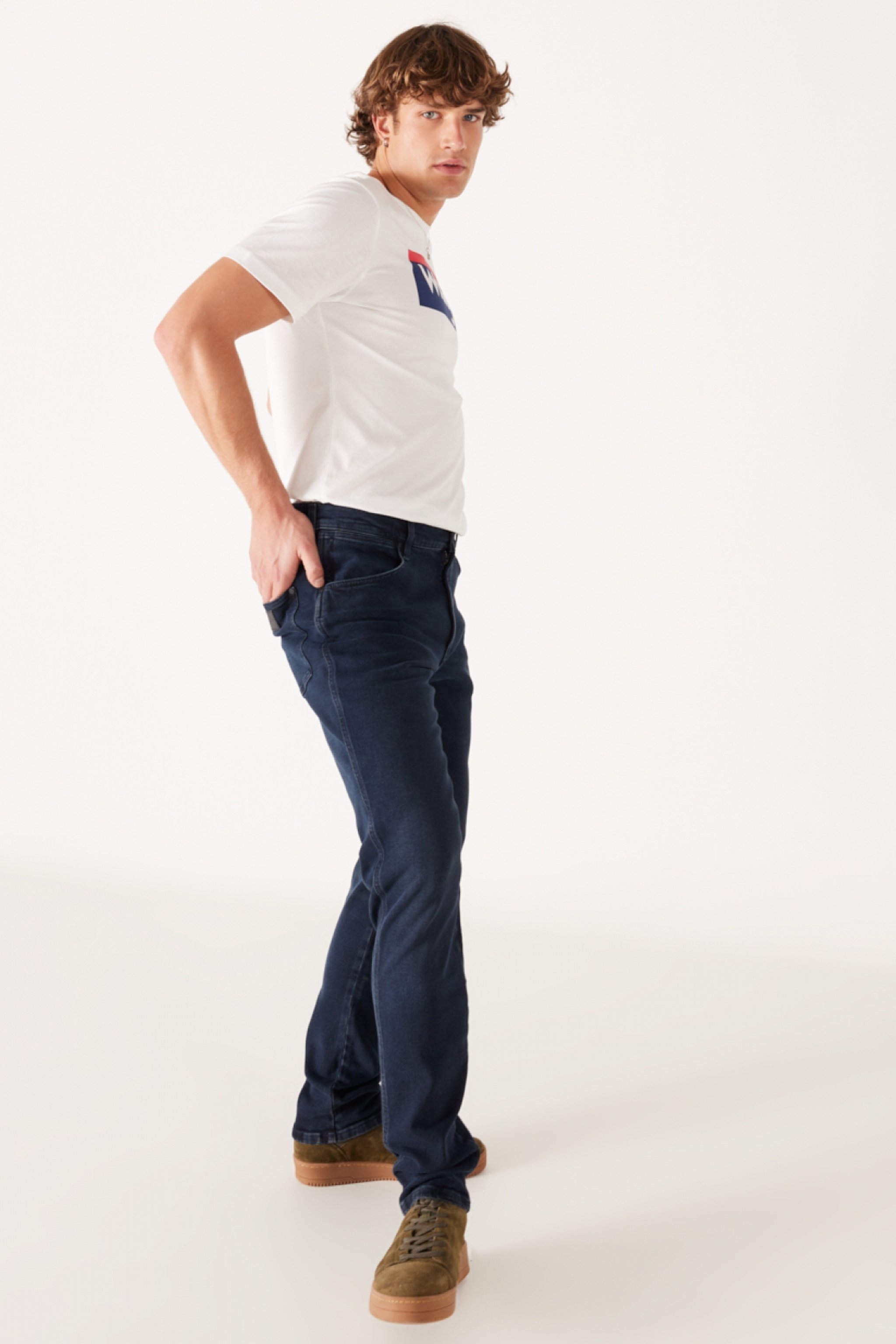 River Regular Fit Normal Kesim Normal Bel Koyu Mavi Esnek Jean Kot Pantolon - Dusky Night-W17TMI299 (görsel 5)