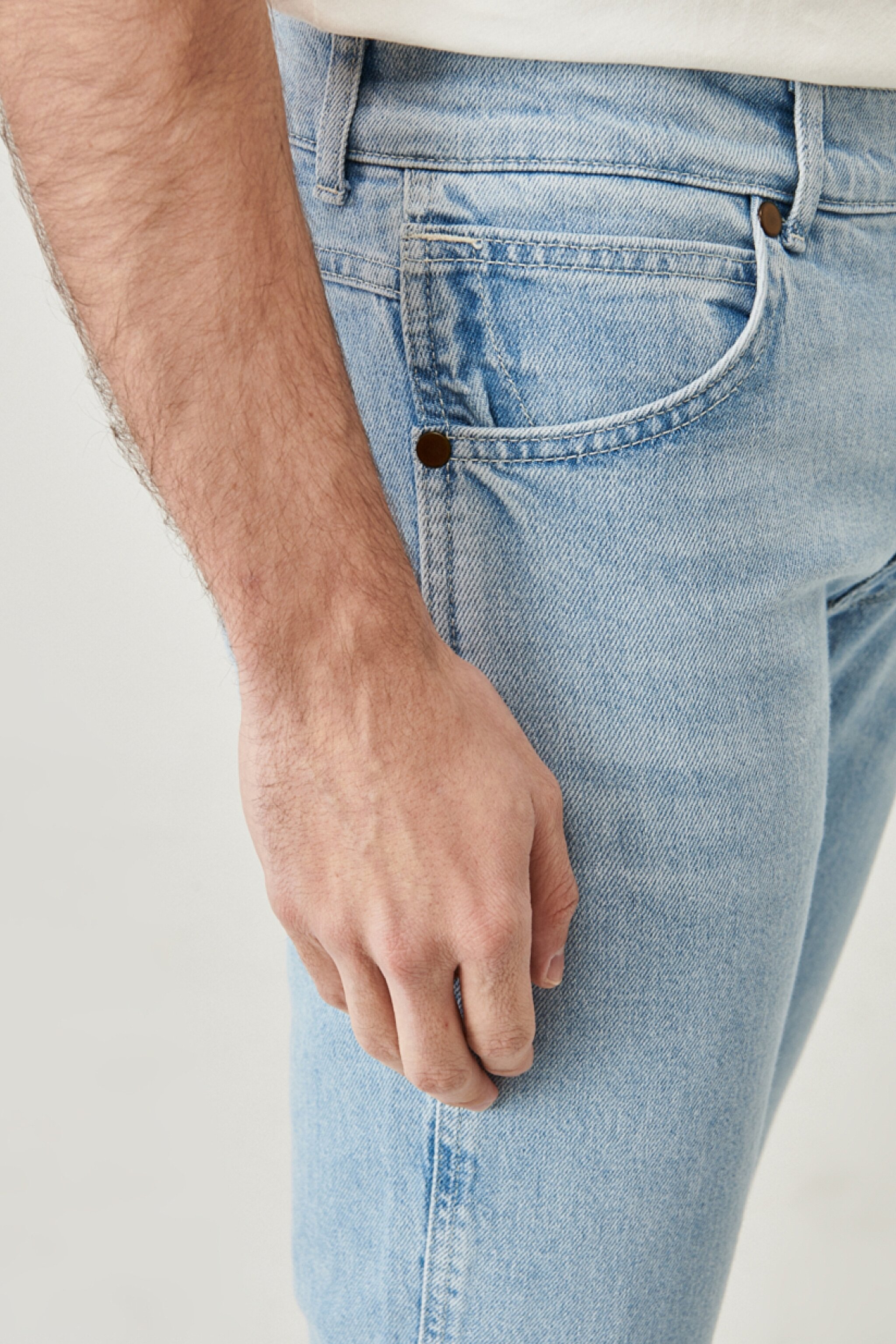 Larston Slim Fit Normal Bel Esnek Jean Pantolon - Whitewater-W18S01431R (görsel 4)