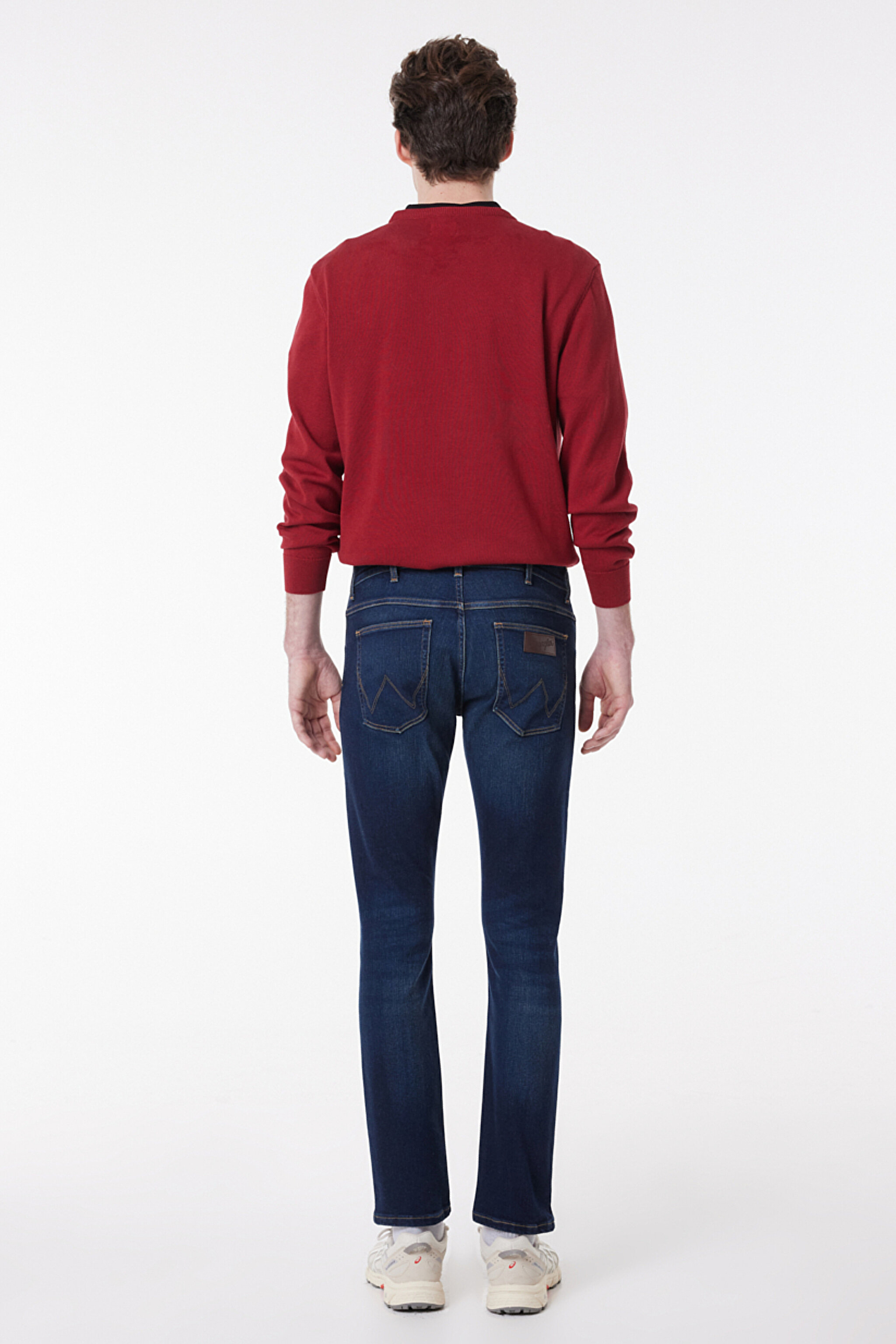 Larston Slim Fit Dar Kesim Düşük Bel Mavi Esnek Jean Kot Pantolon - Mid Blue-W18S028XT (görsel 5)