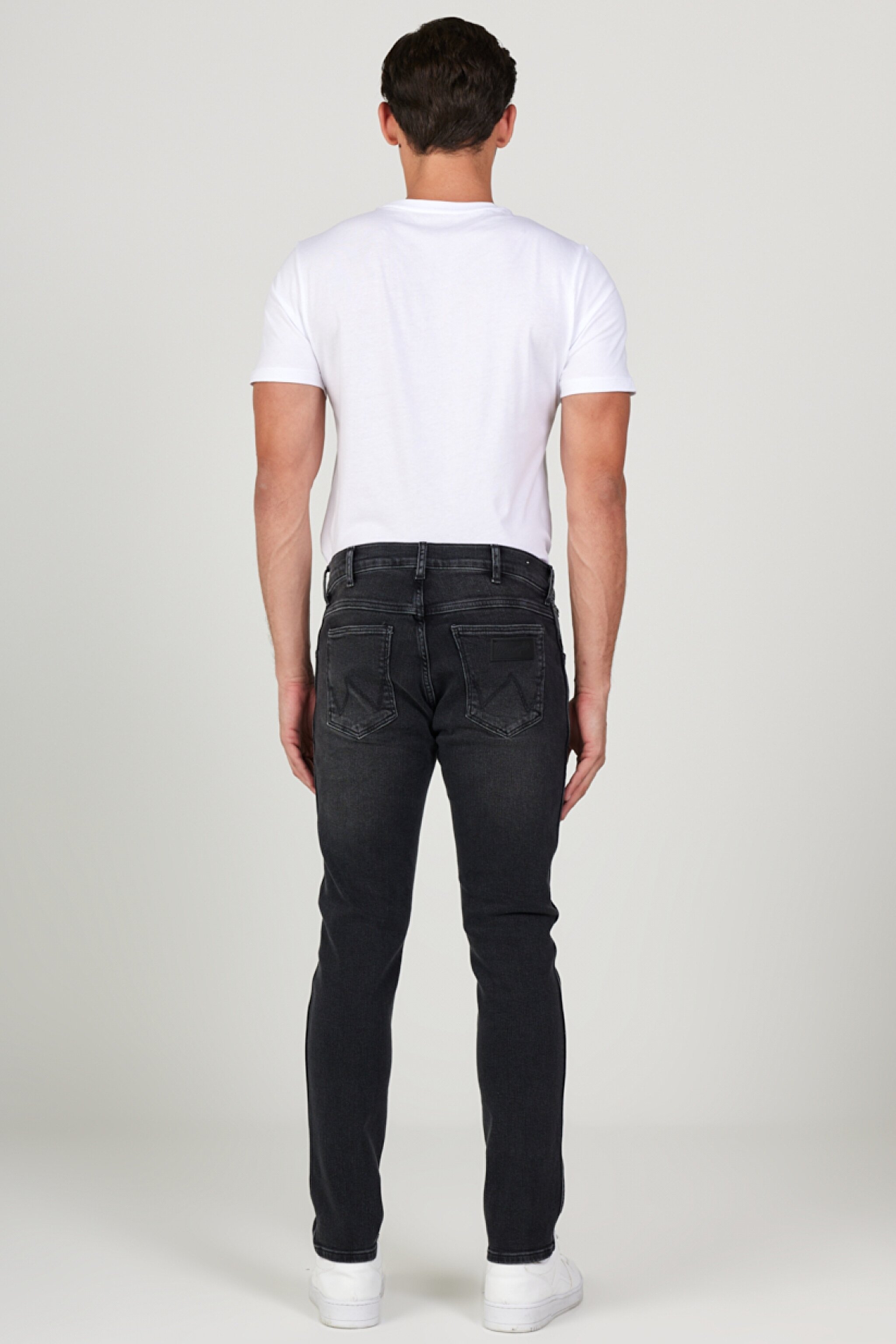 Slim Fit Dar Kesim Düşük Bel Taşlamalı Gri Esnek Larston Jean Denim Kot Pantolon - Stone-W18S02958 (görsel 5)