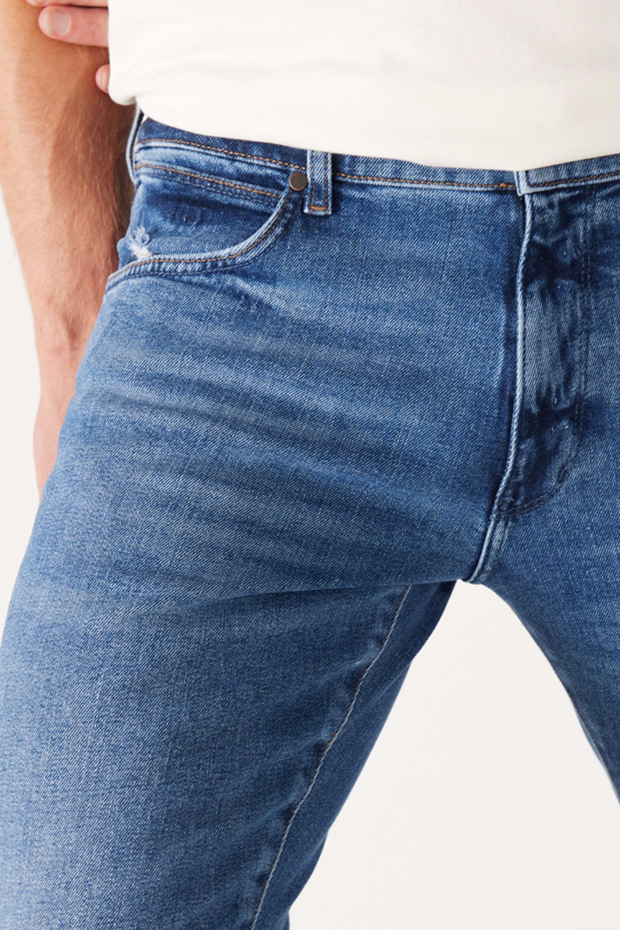 Larston Slim Fit Dar Kesim Düşük Bel Mavi Esnek Jean Kot Pantolon - Be Cool-W18S033Z91 (görsel 4)