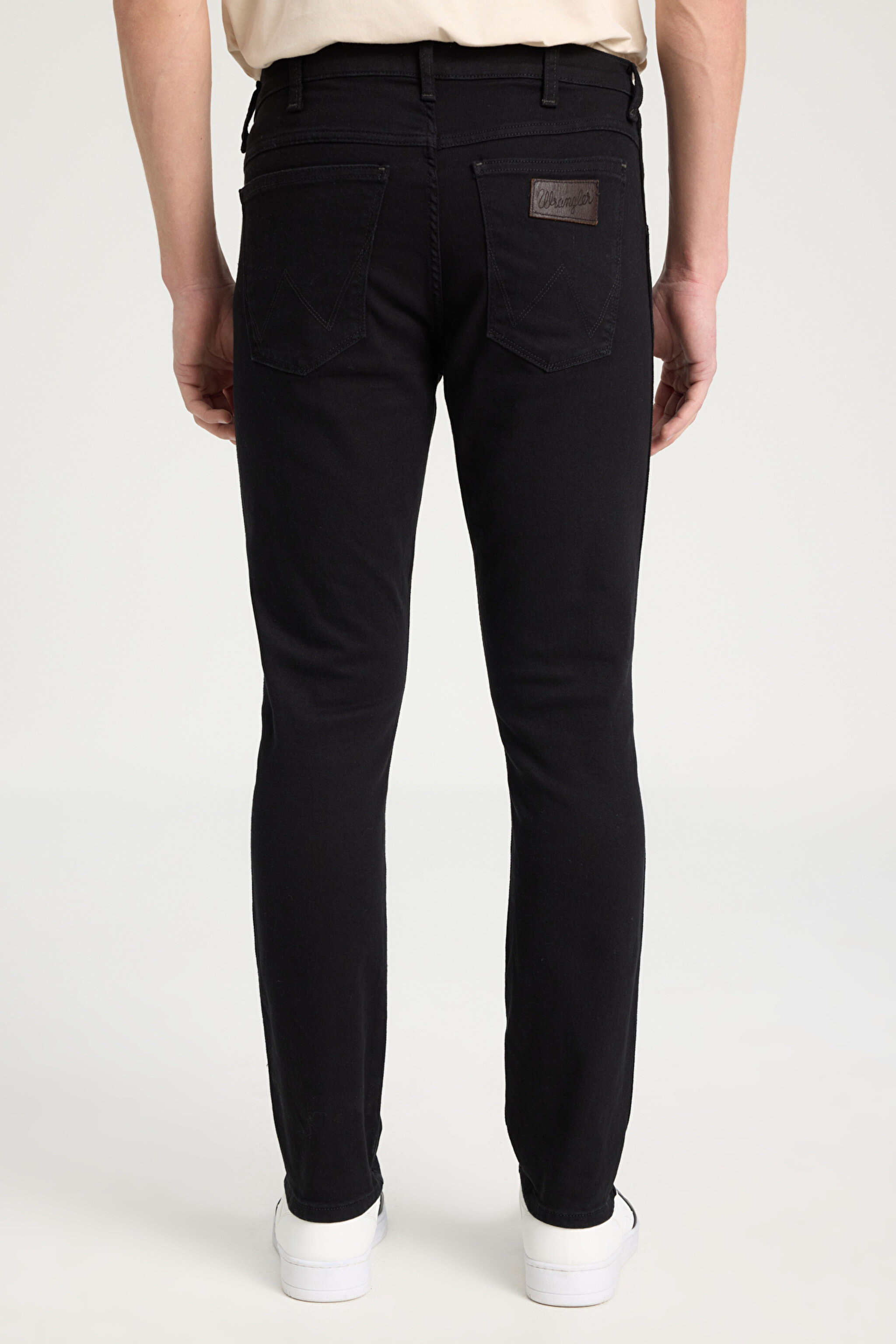 Slim Fit Dar Kesim Düşük Bel Siyah Esnek Larston Jean Denim Kot Pantolon - Clean Black-W18S034AE (görsel 5)