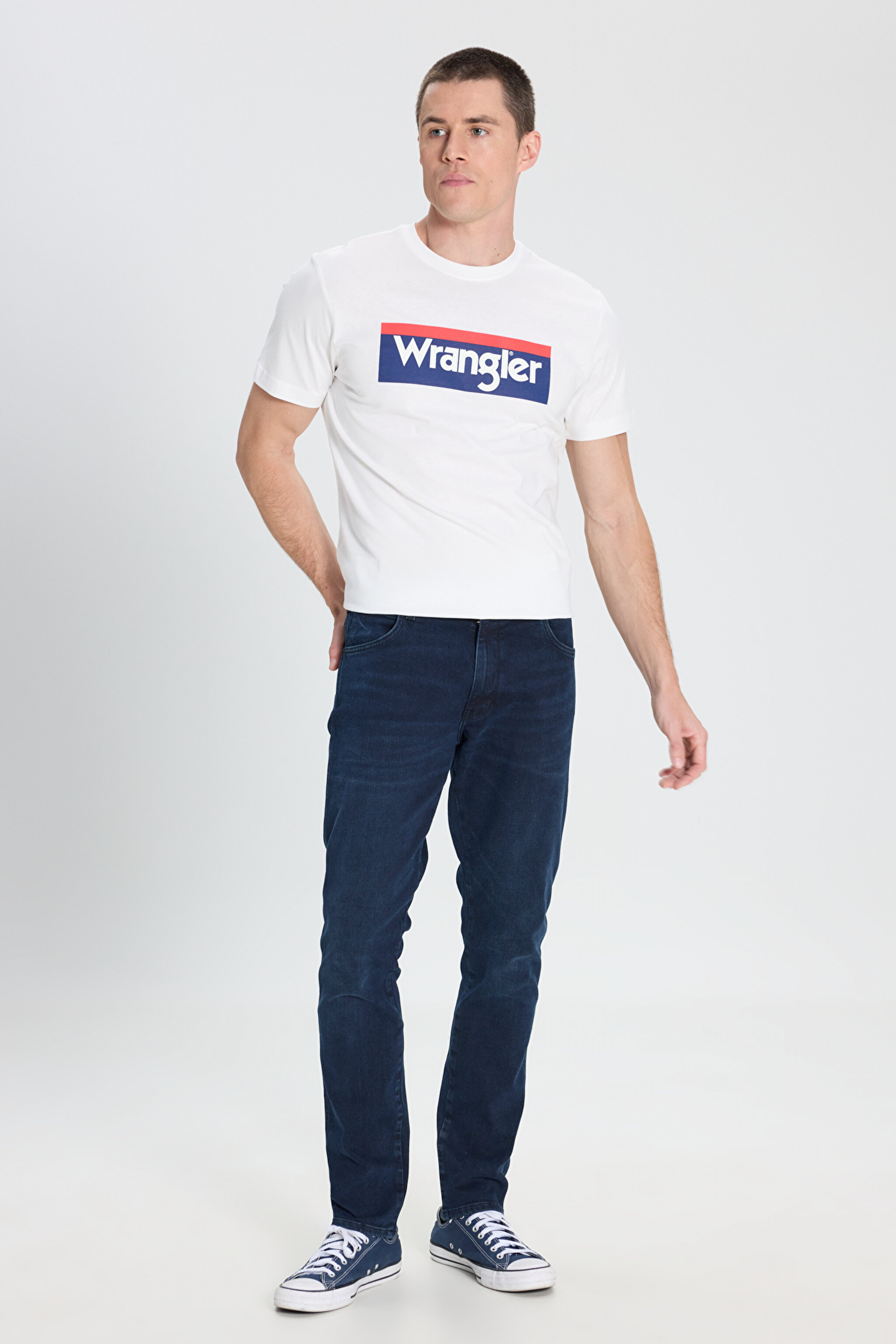Slim Fit Dar Kesim Düşük Bel Normal Paça Larston Lacivert Esnek Jean Denim Pantolon