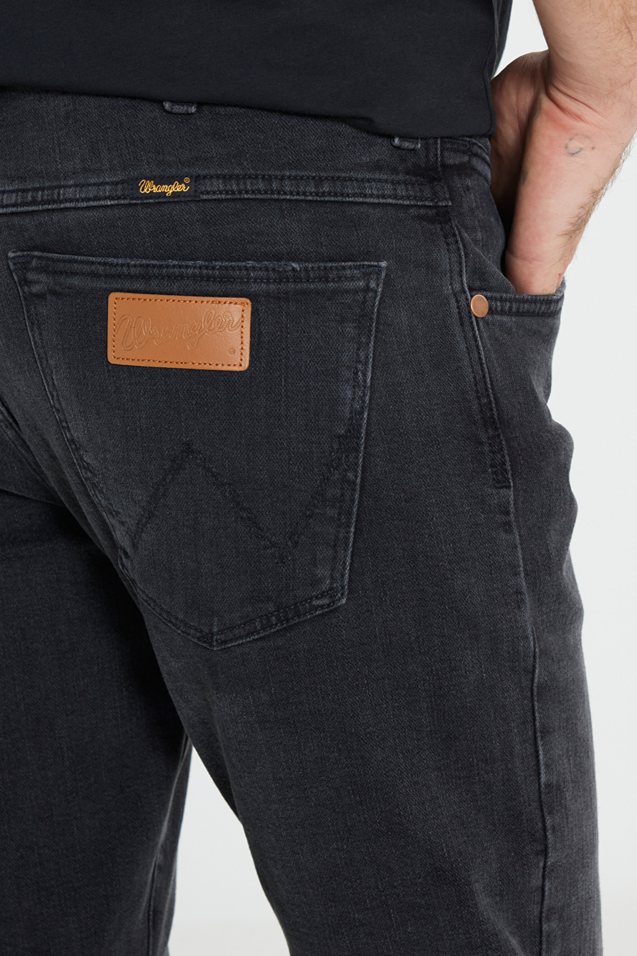 Larston Slim Tapered Dar Kesim Düşük Bel Siyah Esnek Jean Kot Pantolon - Authentic Black-W18S8912V (görsel 6)