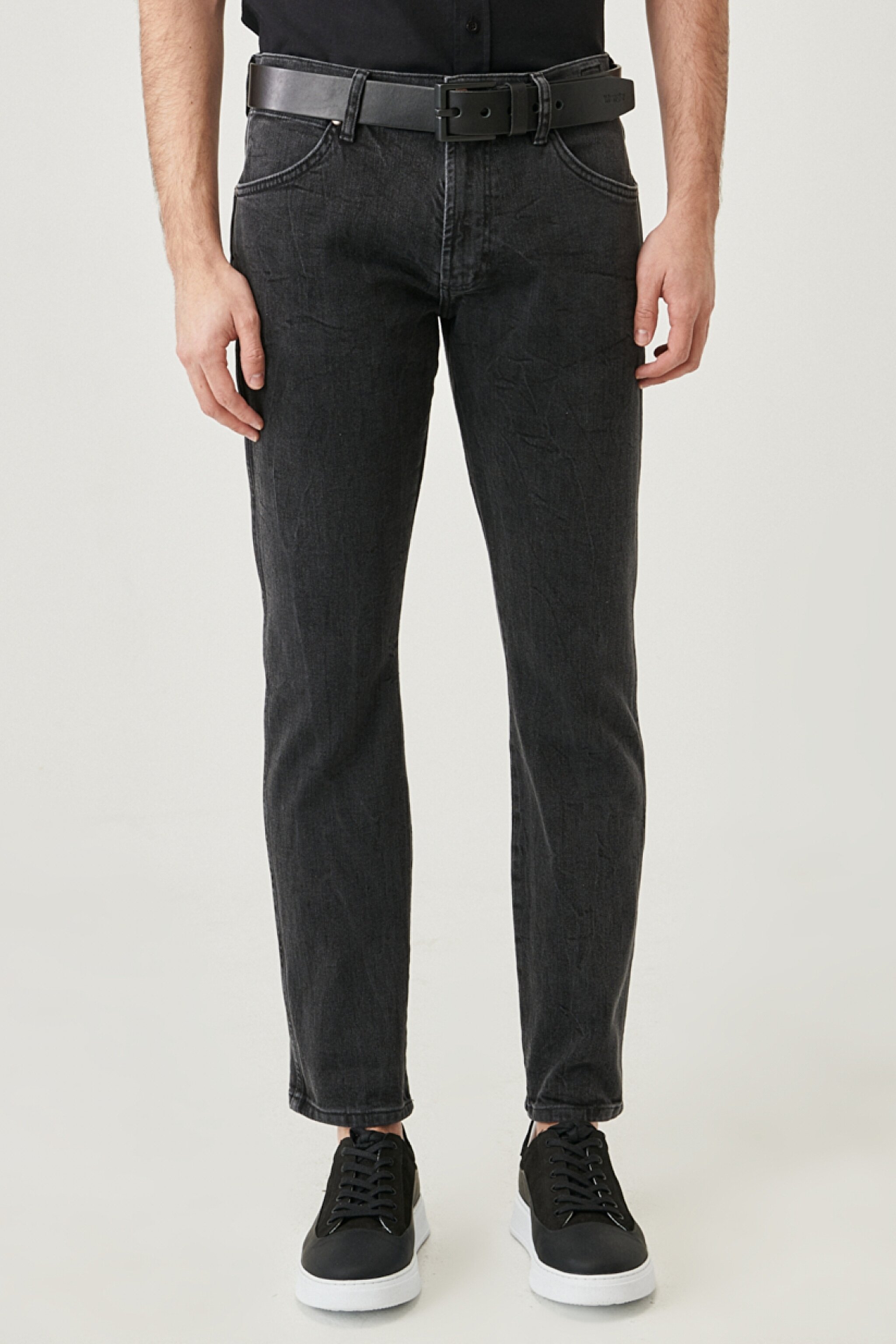 Larston Slim Tapered  Dar Kesim Jean Pantolon - Black Lightning-W18S8930A (görsel 3)