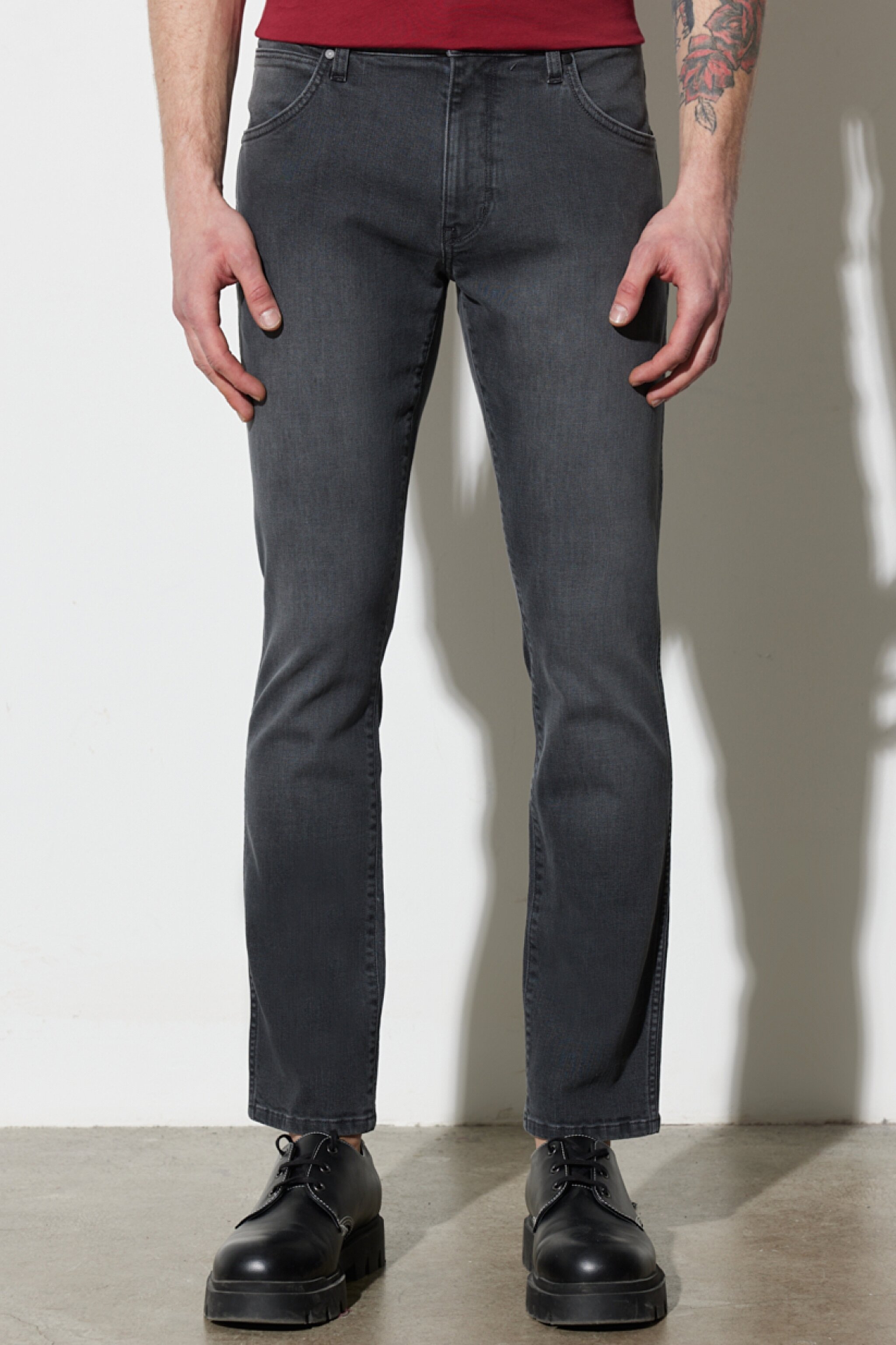 Larston Slim Fit Dar Kesim Düşük Bel Esnek Jean Kot Pantolon - Ashes-W18SBY43A