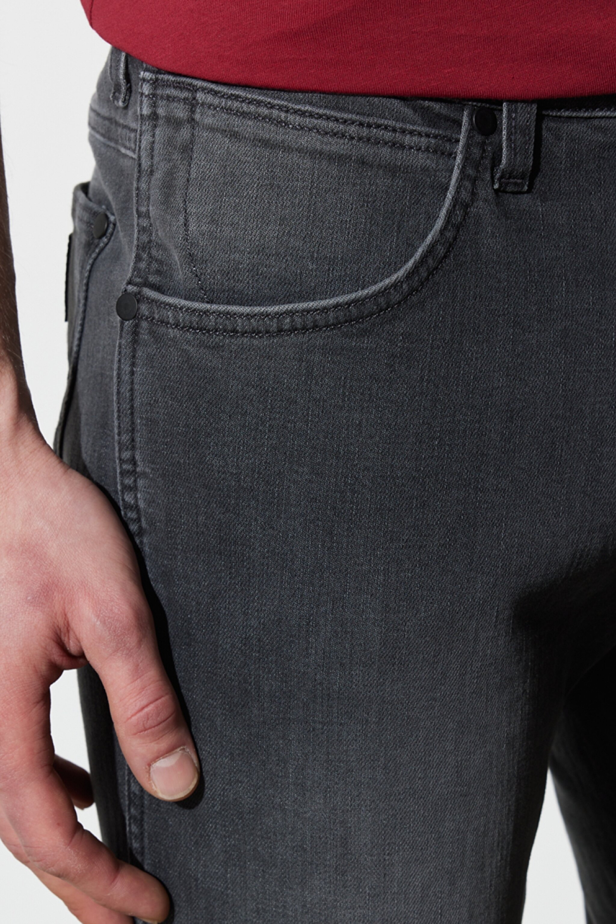 Larston Slim Fit Dar Kesim Düşük Bel Esnek Jean Kot Pantolon - Ashes-W18SBY43A (görsel 5)