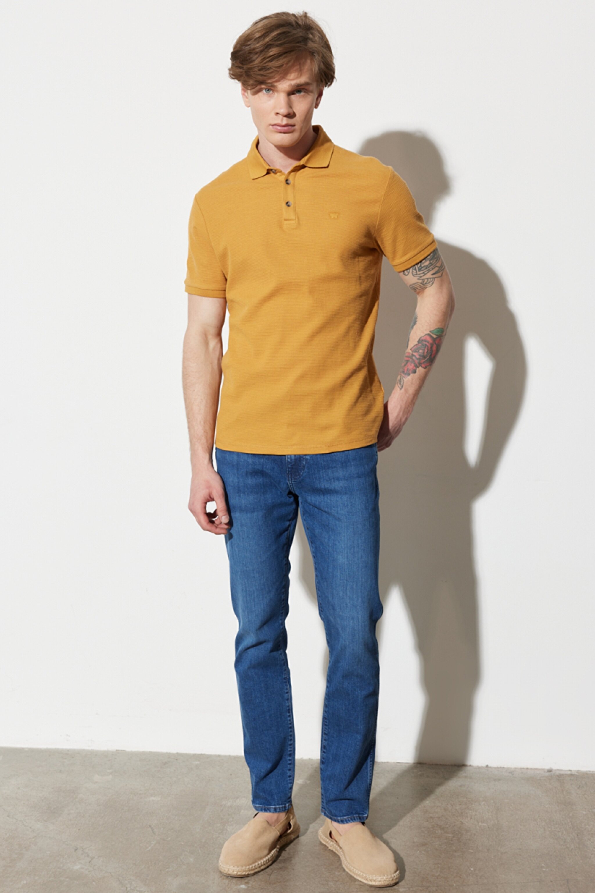 Larston Slim Fit Dar Kesim Düşük Bel Esnek Jean Kot Pantolon - Rough Rided-W18SCSZ57 (görsel 3)