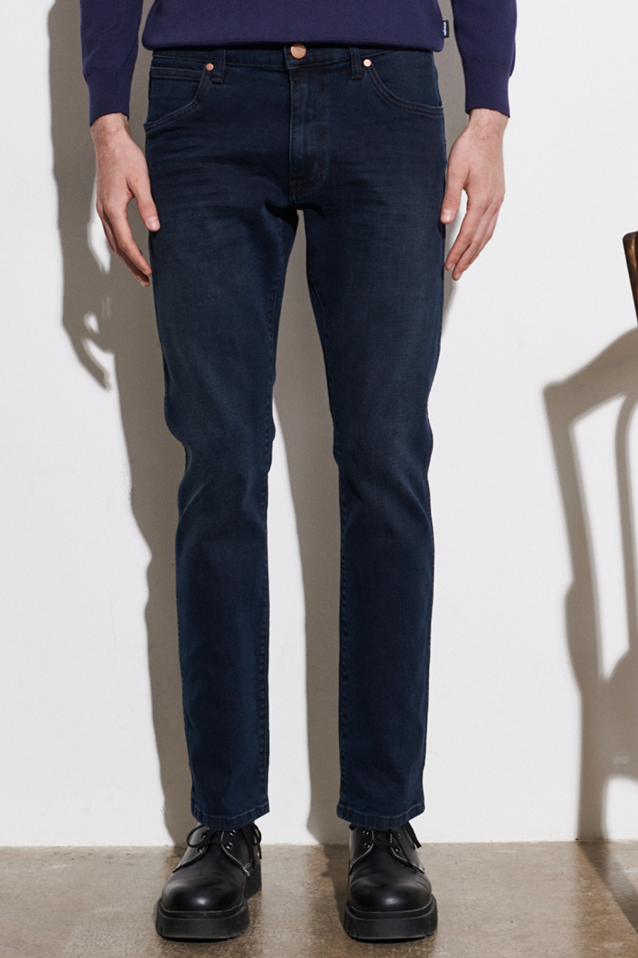 Larston Slim Fit Düşük Bel Denim Esnek Jean Kot Pantolon - Black-W18SLR41J