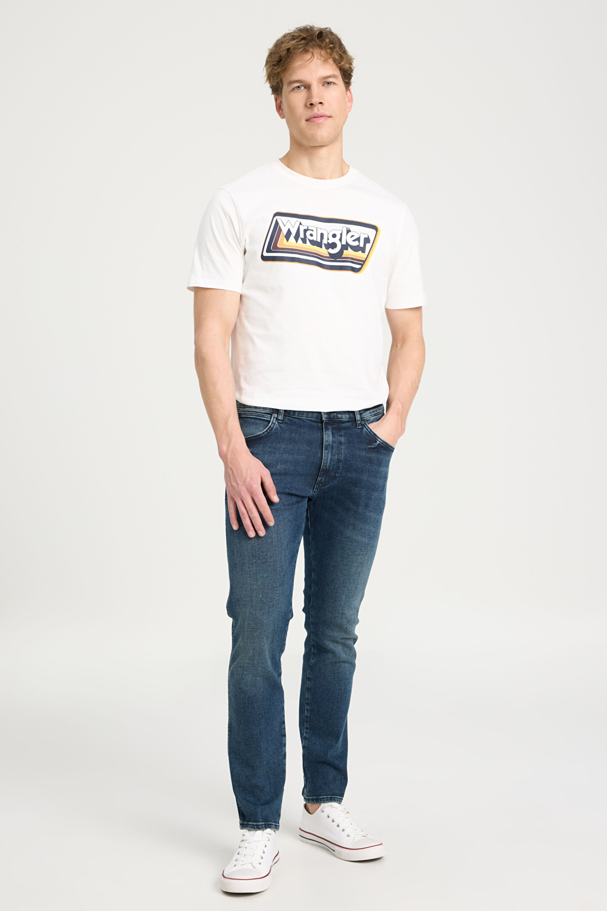 Larston Slim Fit Dar Kesim Düşük Bel Esnek Jean Kot Pantolon - Mid Blue-W18SX3664 (görsel 2)