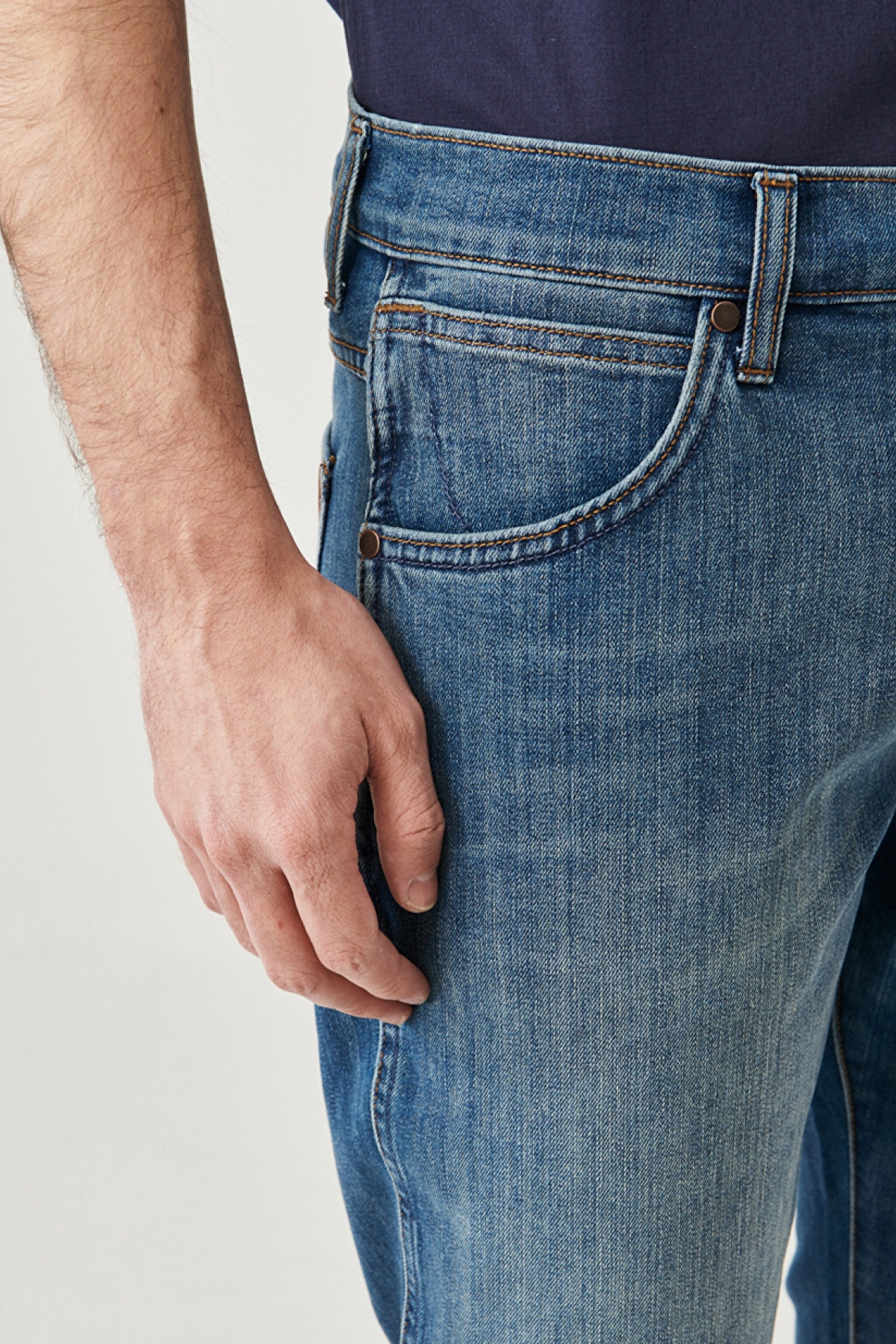 Larston Slim Fit Normal Bel Esnek Jean Pantolon - Green Twist-W18SXP409 (görsel 3)