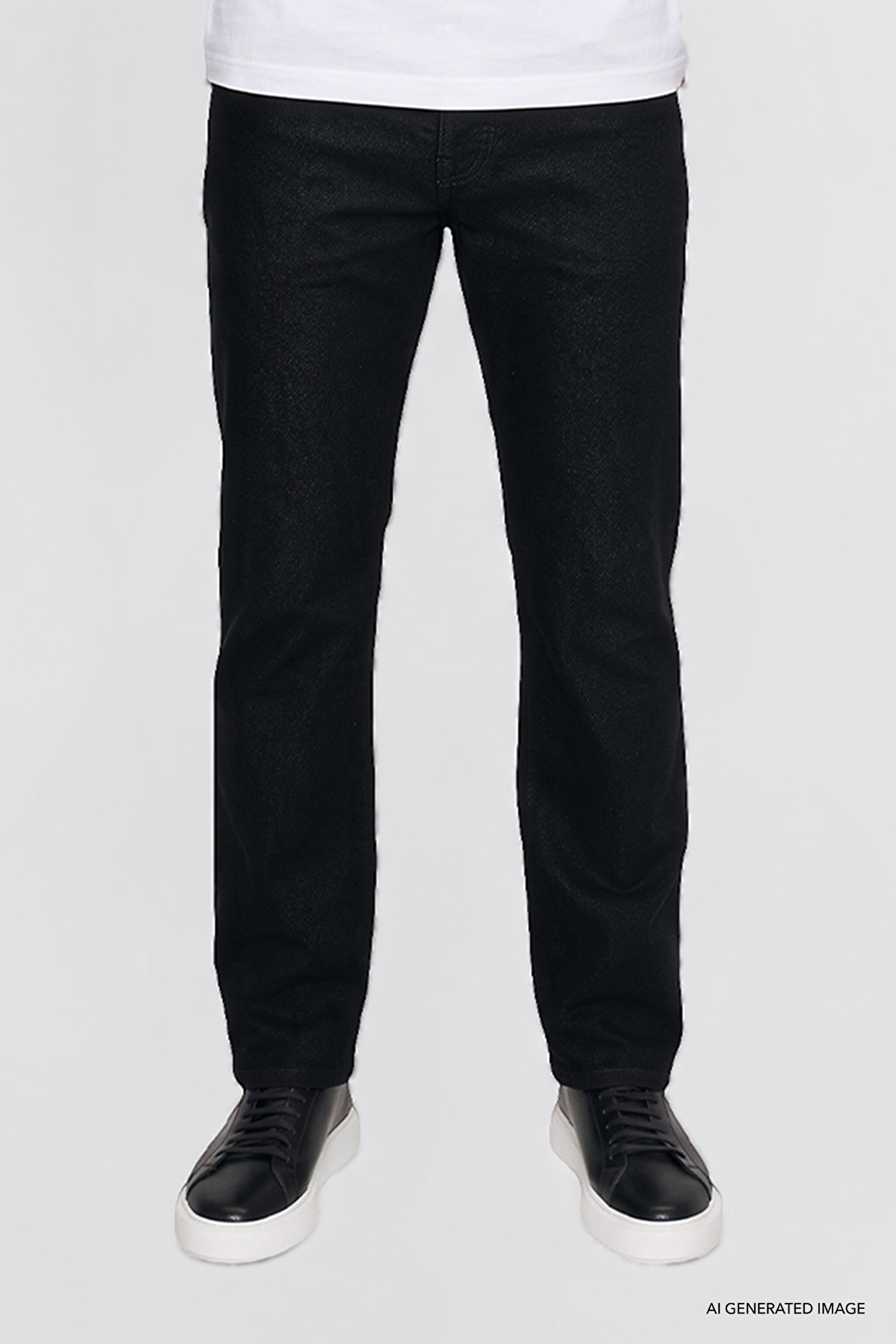 Arizona Straight Fit Normal Bel 5 Cep Esnek Pantolon - Black-W211842001 (görsel 3)