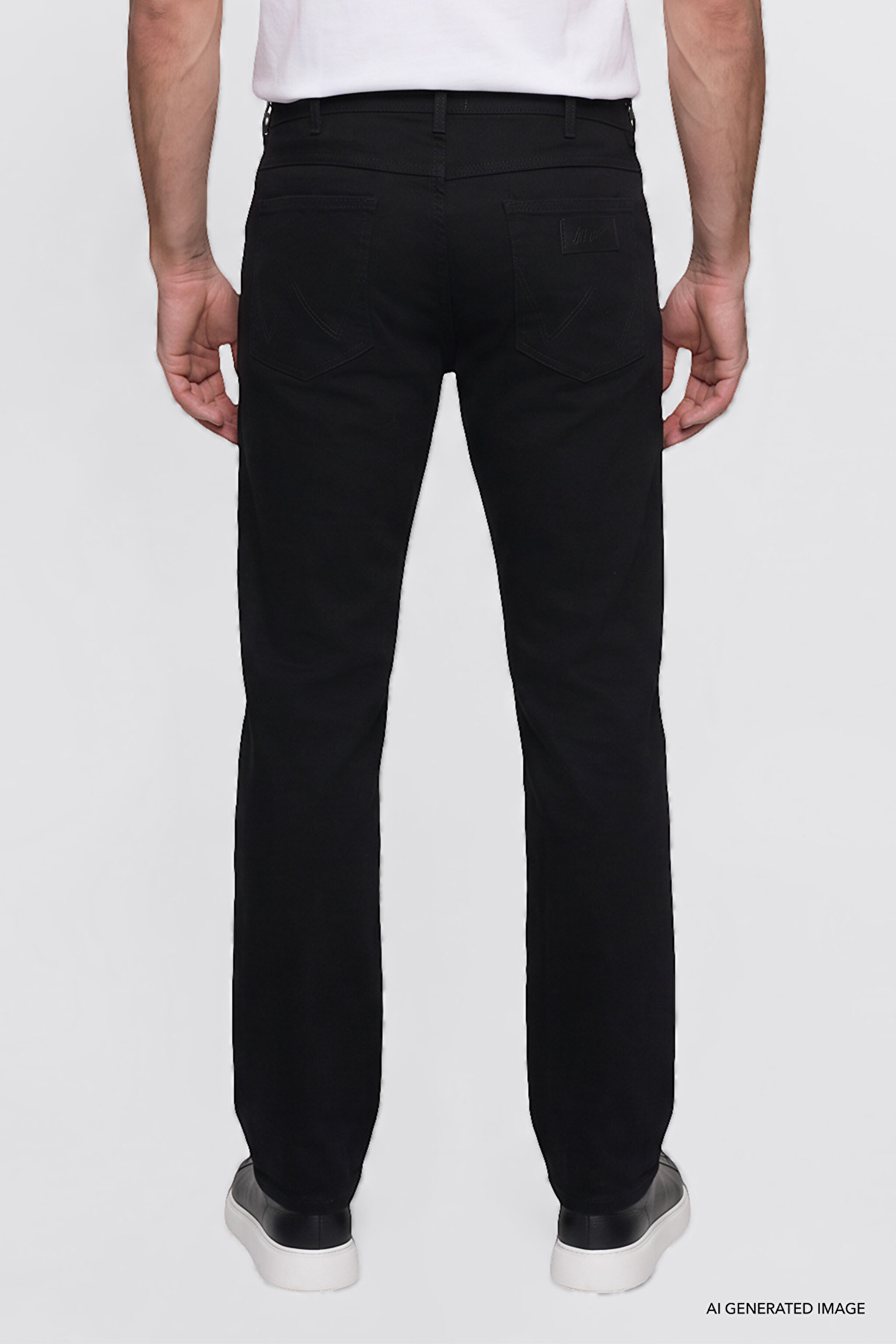 Arizona Straight Fit Normal Bel 5 Cep Esnek Pantolon - Black-W211842001 (görsel 4)