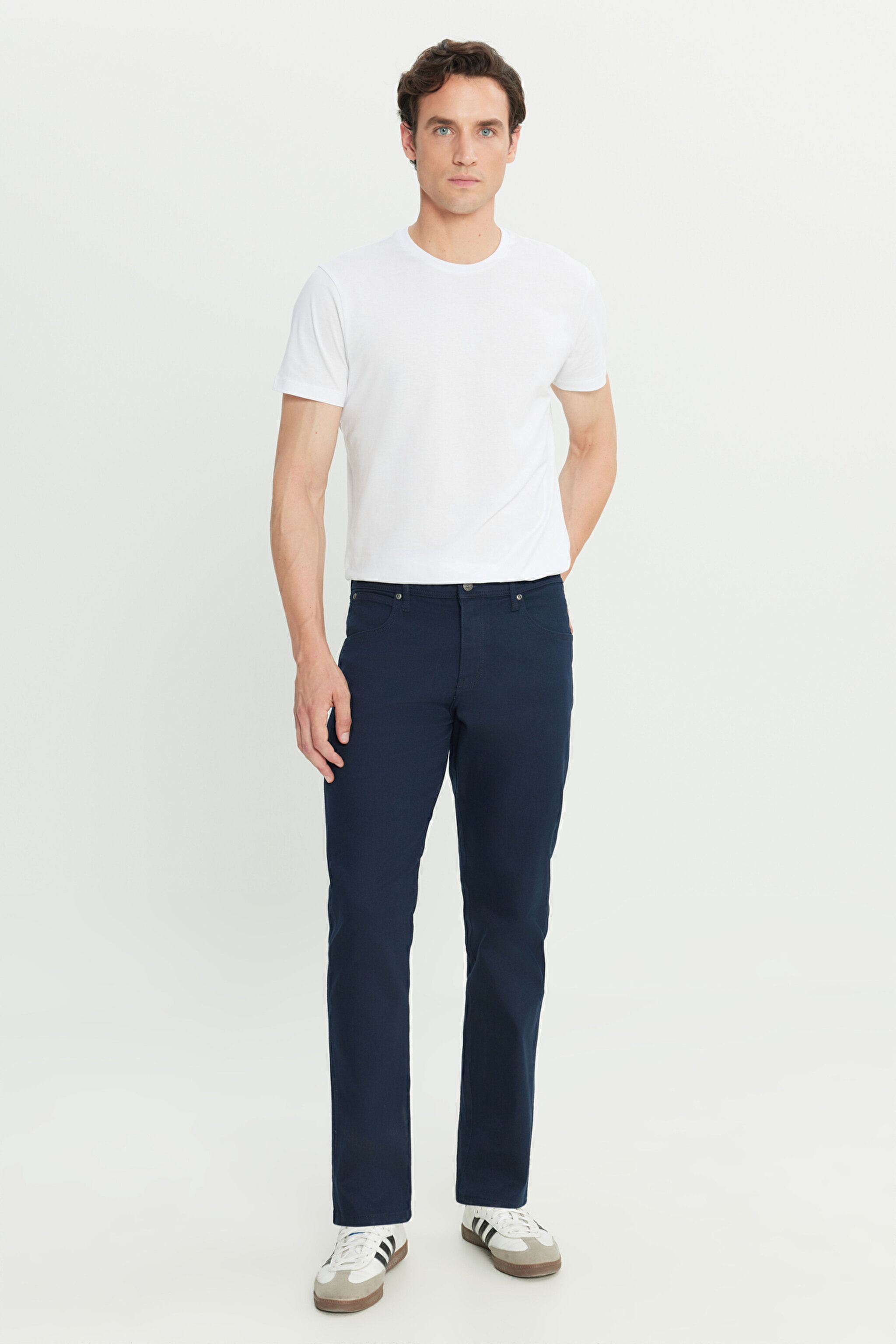Arizona Straight Fit Normal Bel 5 Cep Esnek Pantolon - Navy-W211842410 (görsel 2)