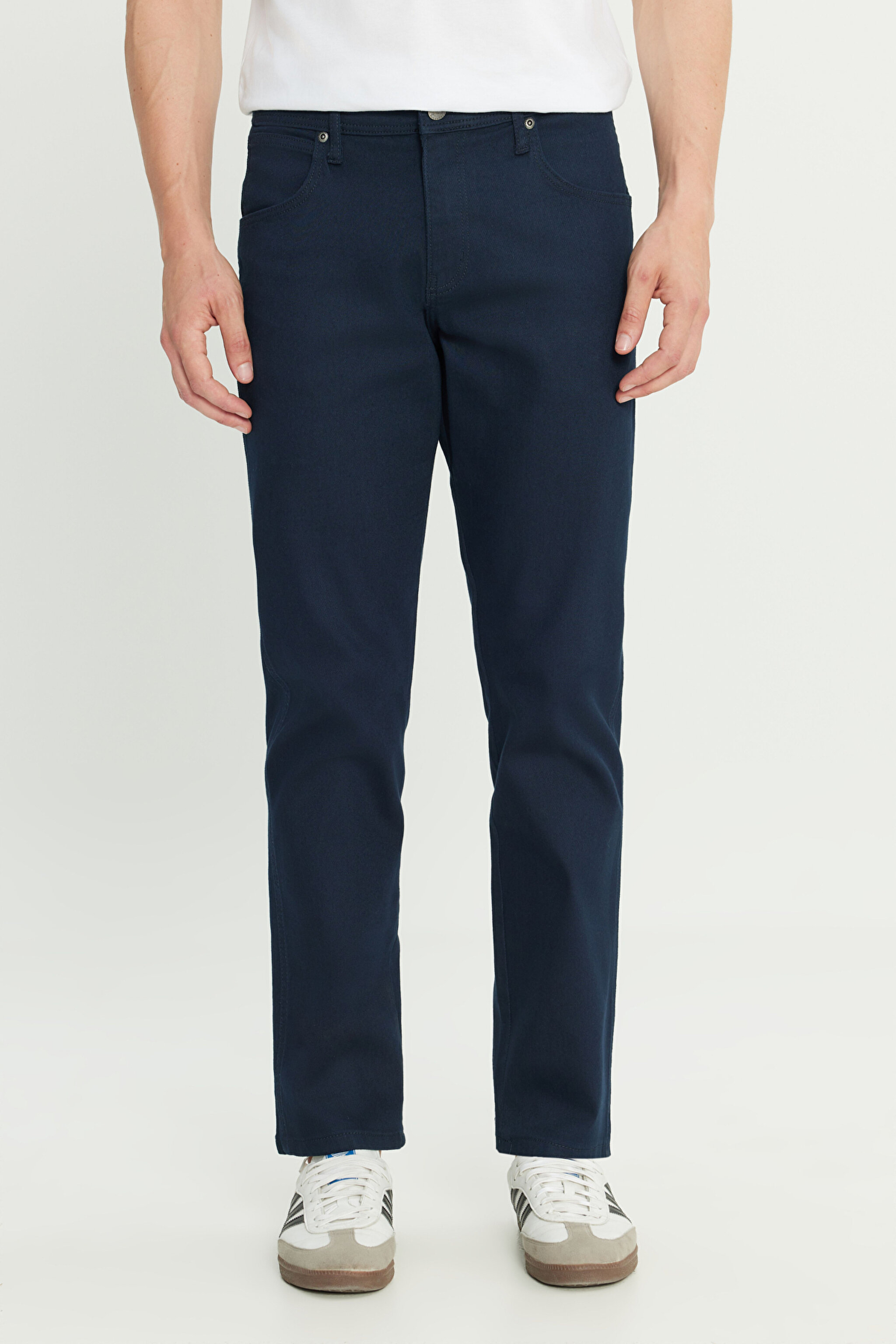 Arizona Straight Fit Normal Bel 5 Cep Esnek Pantolon - Navy-W211842410 (görsel 3)
