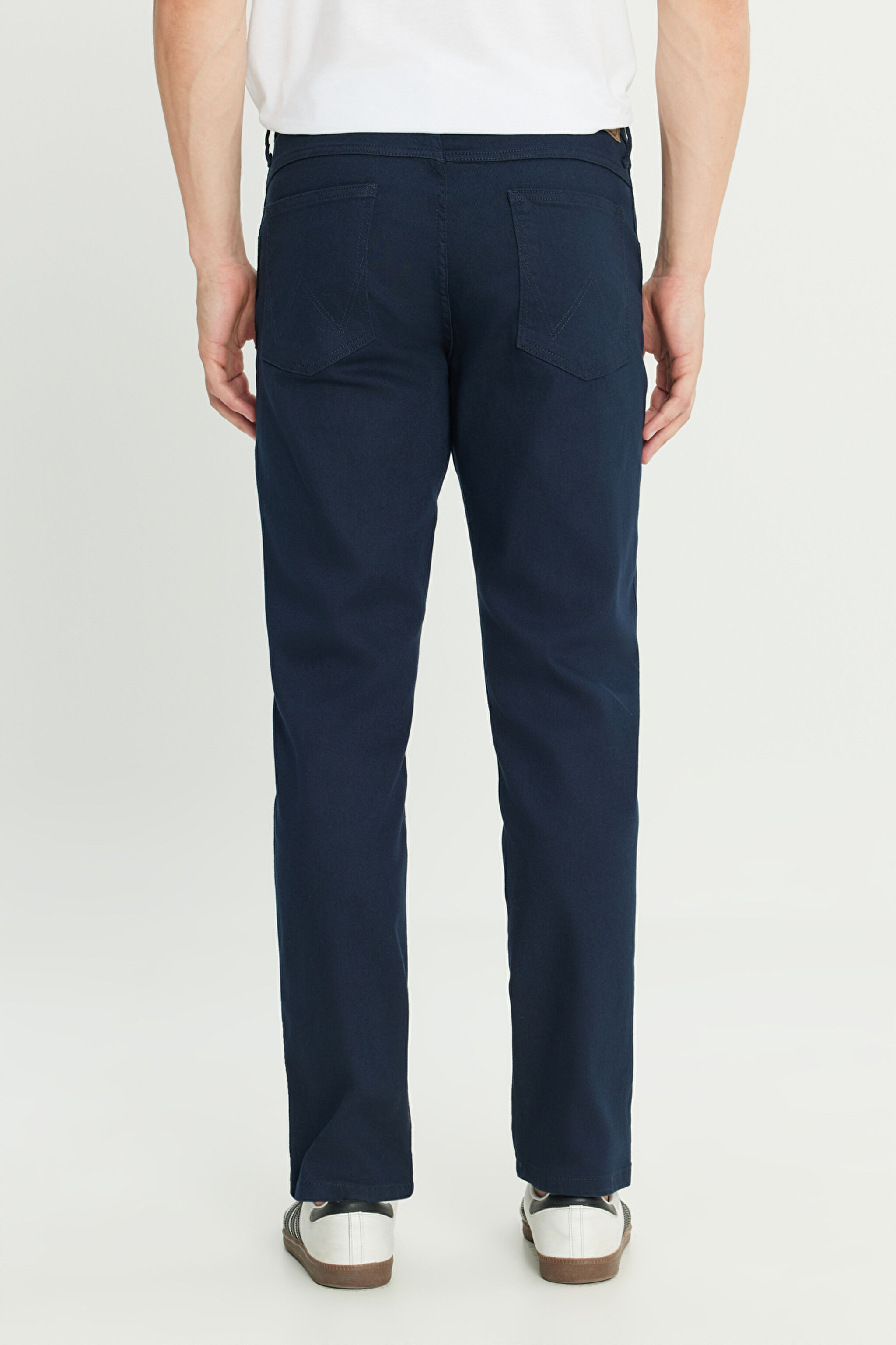 Arizona Straight Fit Normal Bel 5 Cep Esnek Pantolon - Navy-W211842410 (görsel 4)