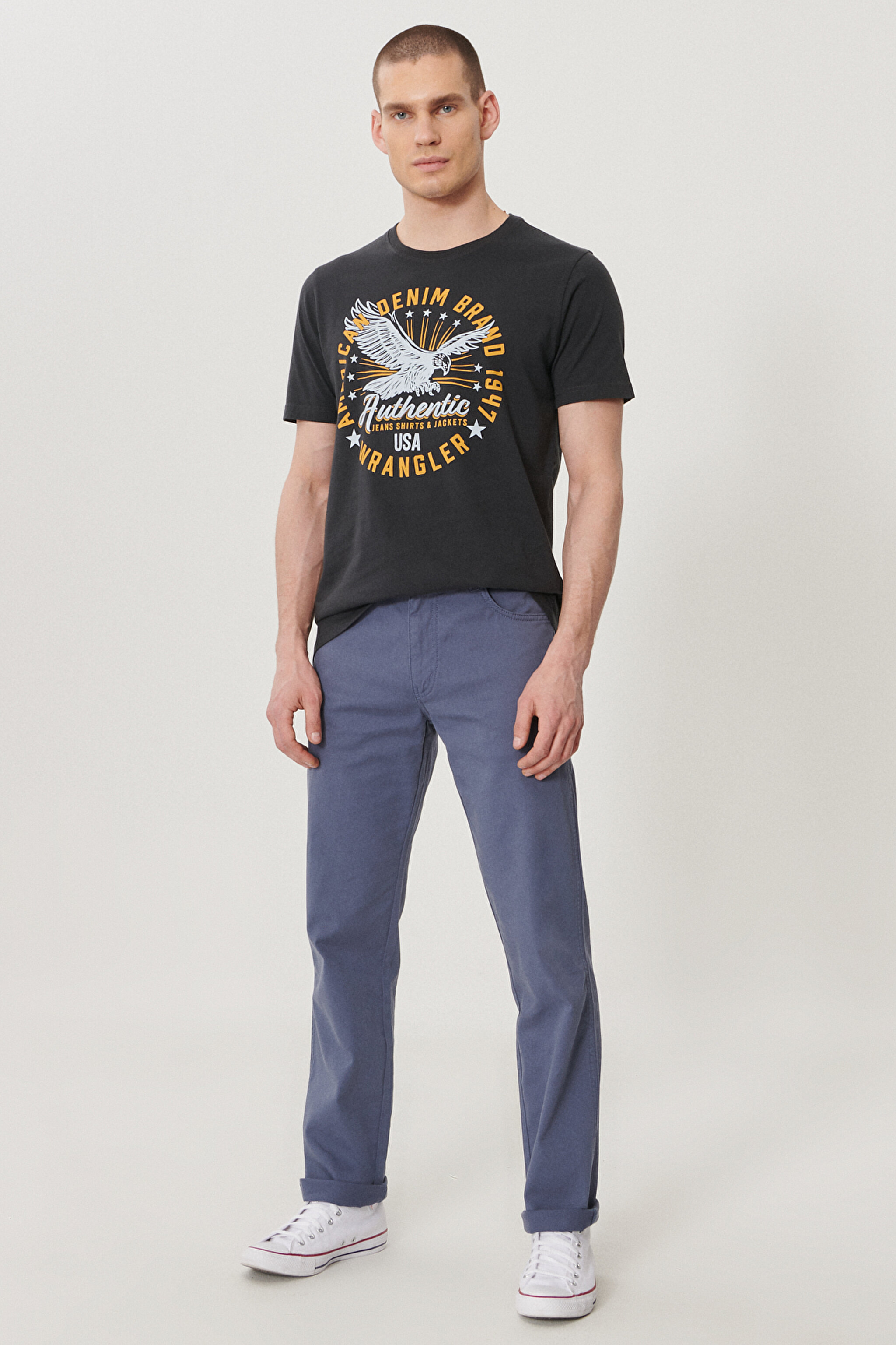 Arizona Straight Fit Normal Bel 5 Cep Esnek Pantolon - Indigo-W211842TF