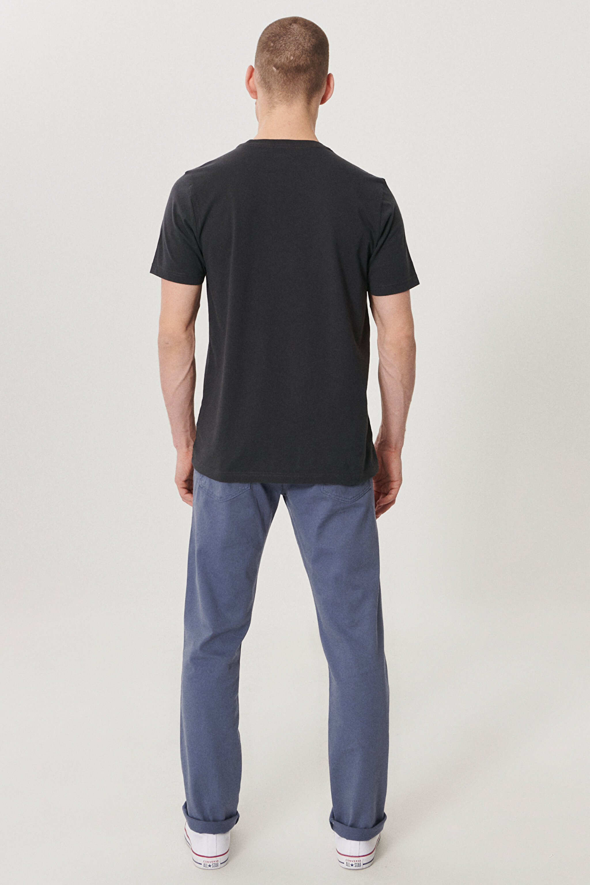 Arizona Straight Fit Normal Bel 5 Cep Esnek Pantolon - Indigo-W211842TF (görsel 3)