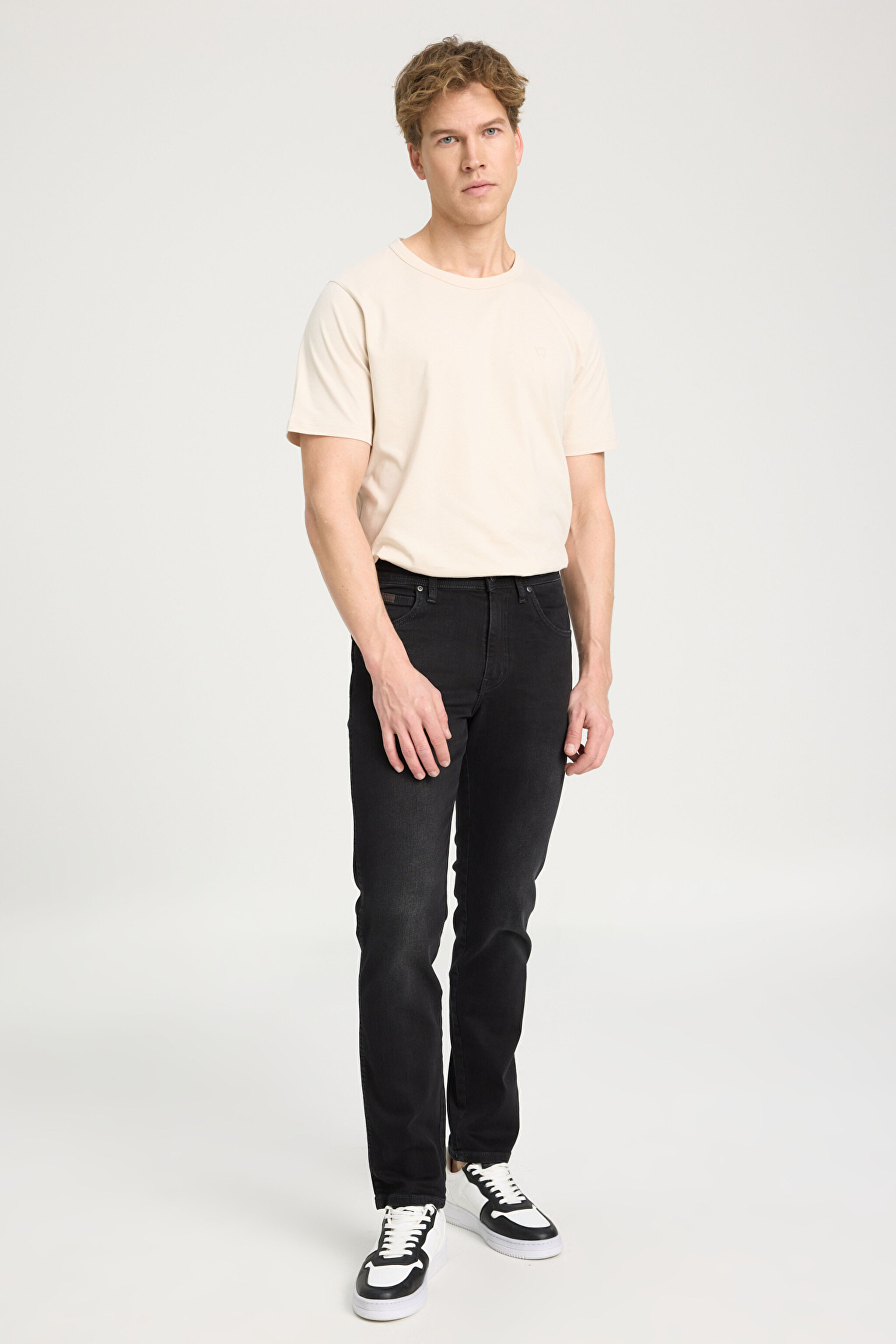 Arizona Straight Fit Normal Bel Denim Esnek Jean Kot Pantolon - Black Eagle-W211843008 (görsel 2)