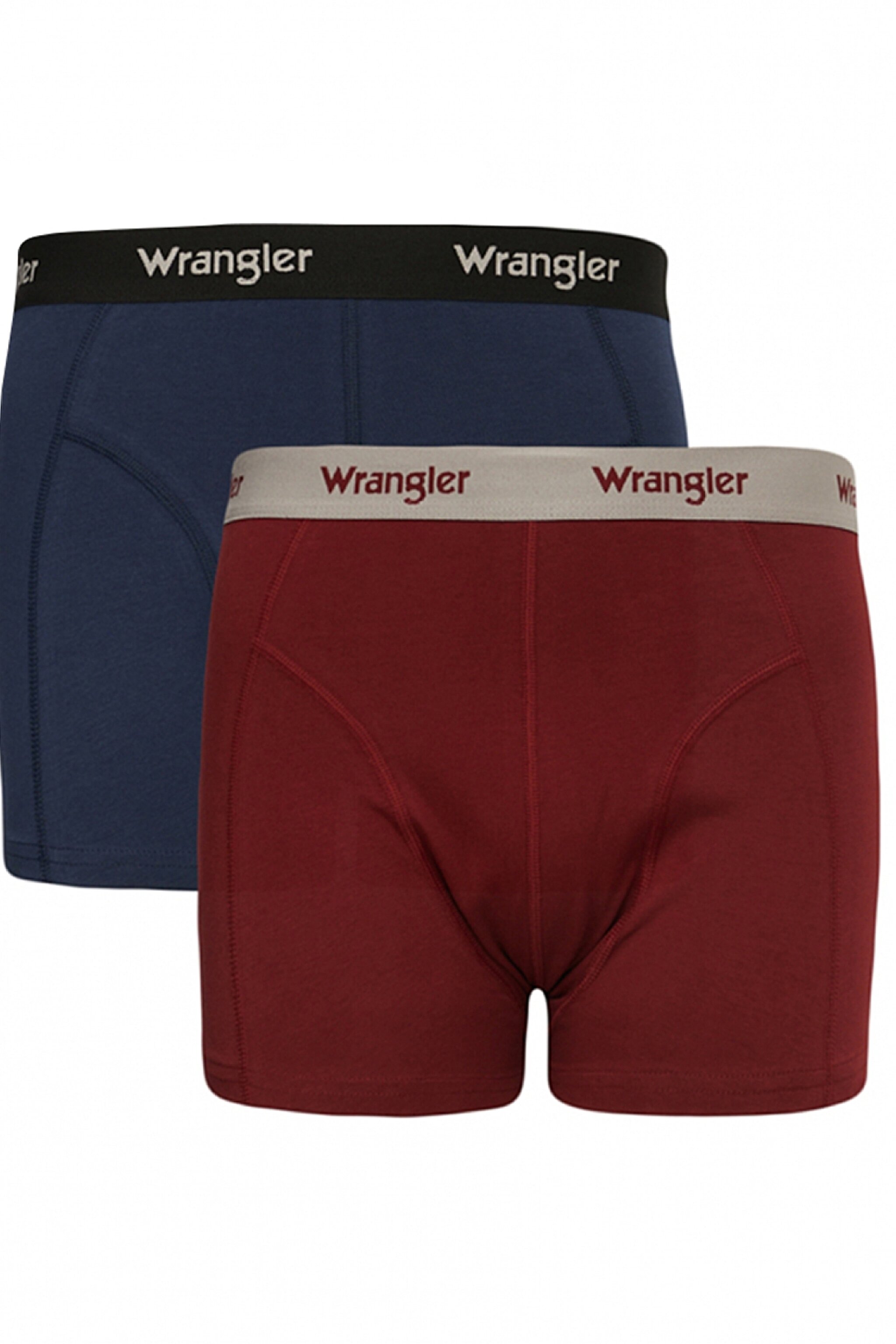 Jackhammer Regular Fit Lacivert Bordo Logolu 2'li Boxer Paketi