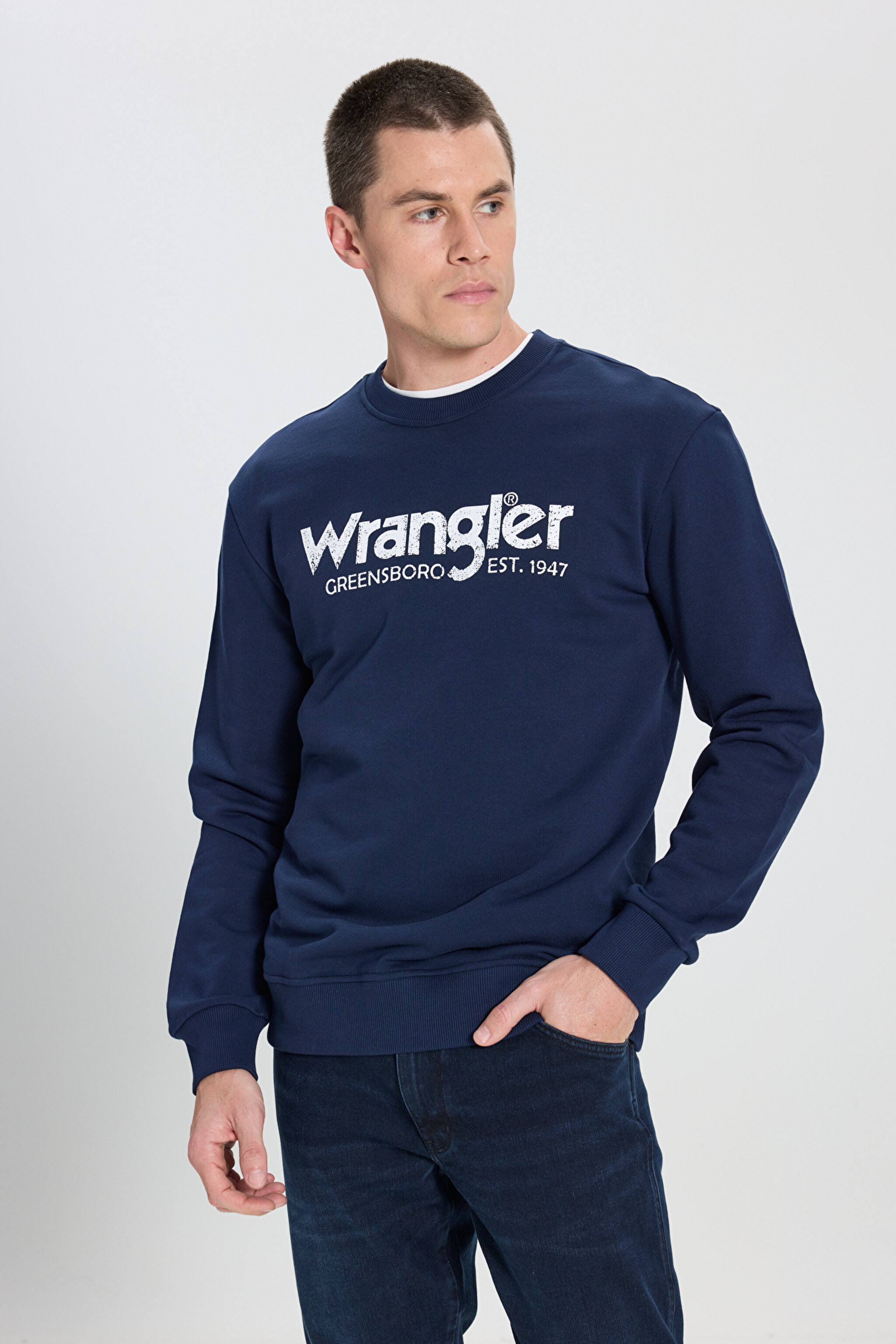 Regular Fit Normal Kesim %100 Pamuk Sıfır Yaka Sweatshirt