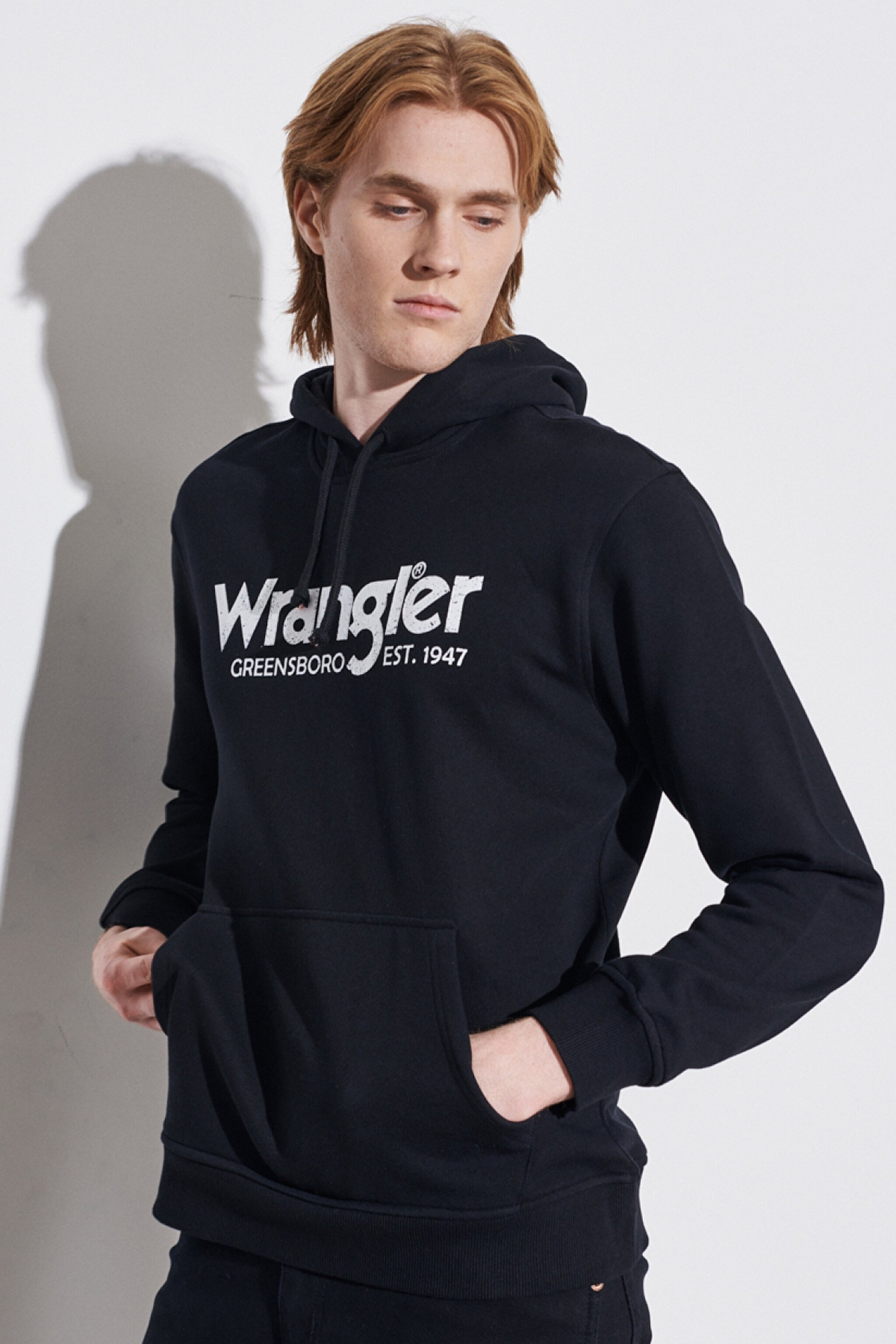 Regular Fit Normal Kesim %100 Pamuk Kapüşonlu Sweatshirt - Black-W212026001 (görsel 2)