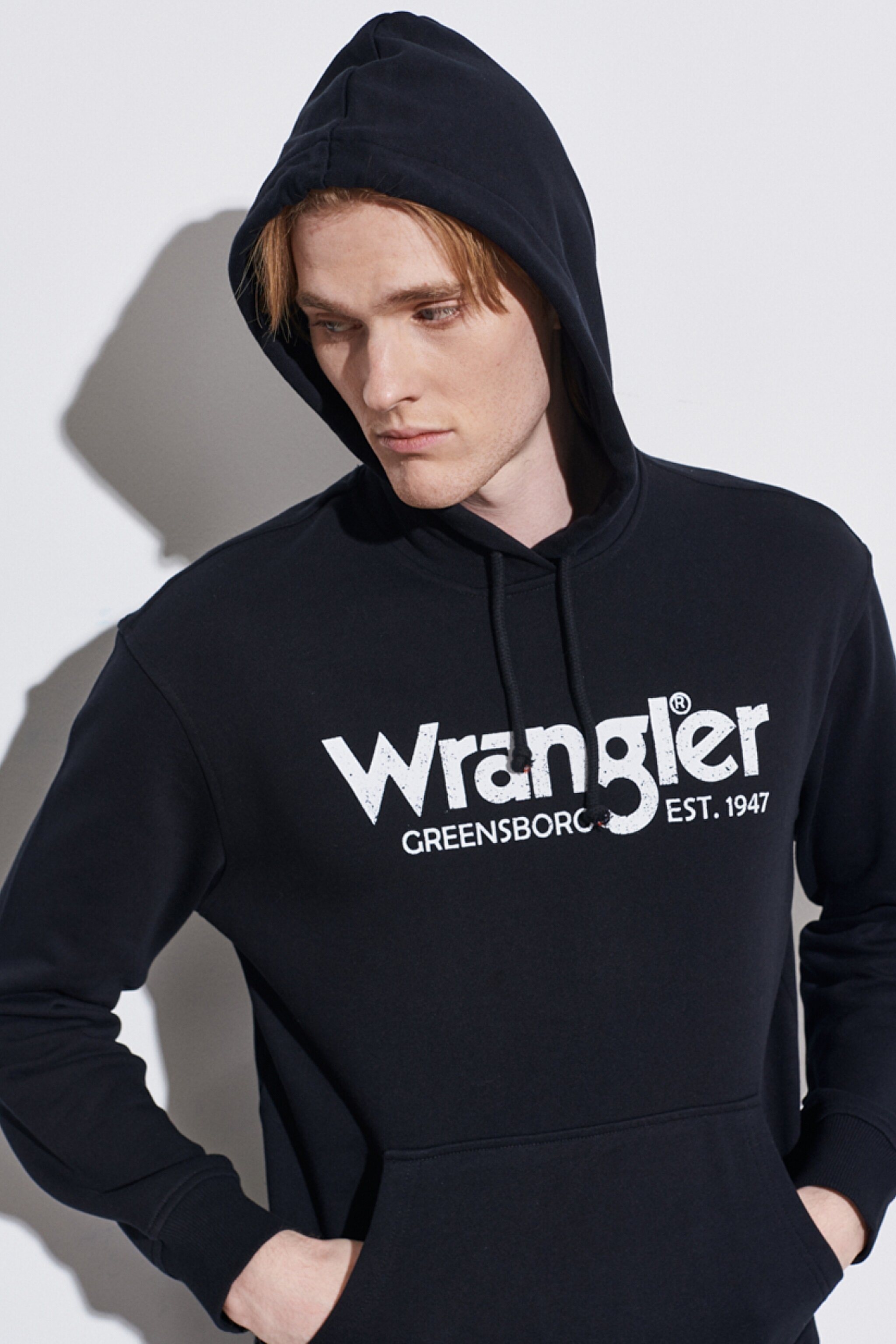 Regular Fit Normal Kesim %100 Pamuk Kapüşonlu Sweatshirt - Black-W212026001 (görsel 3)