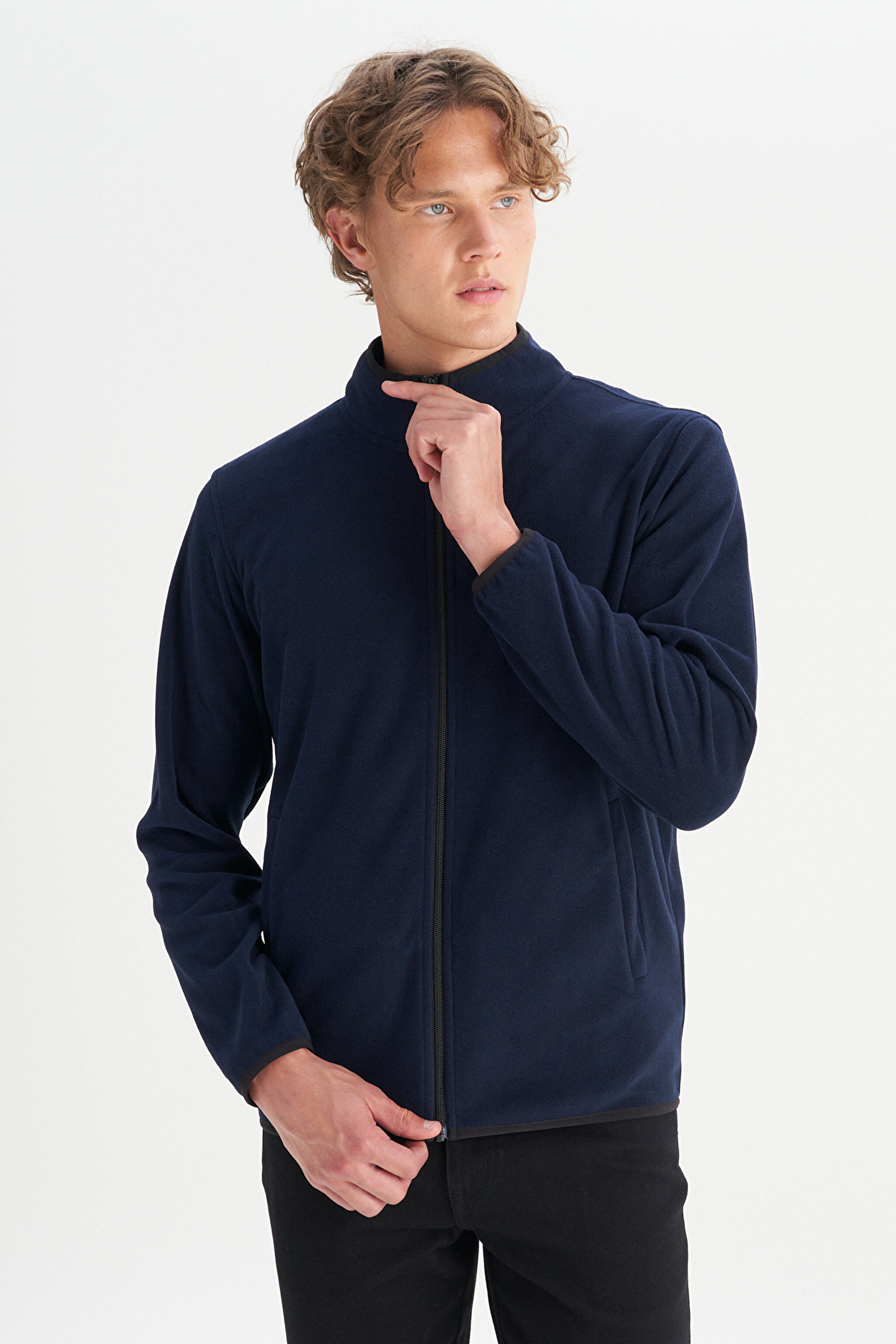 Regular Fit Normal Kesim Polar - Navy-W212239410 (görsel 3)