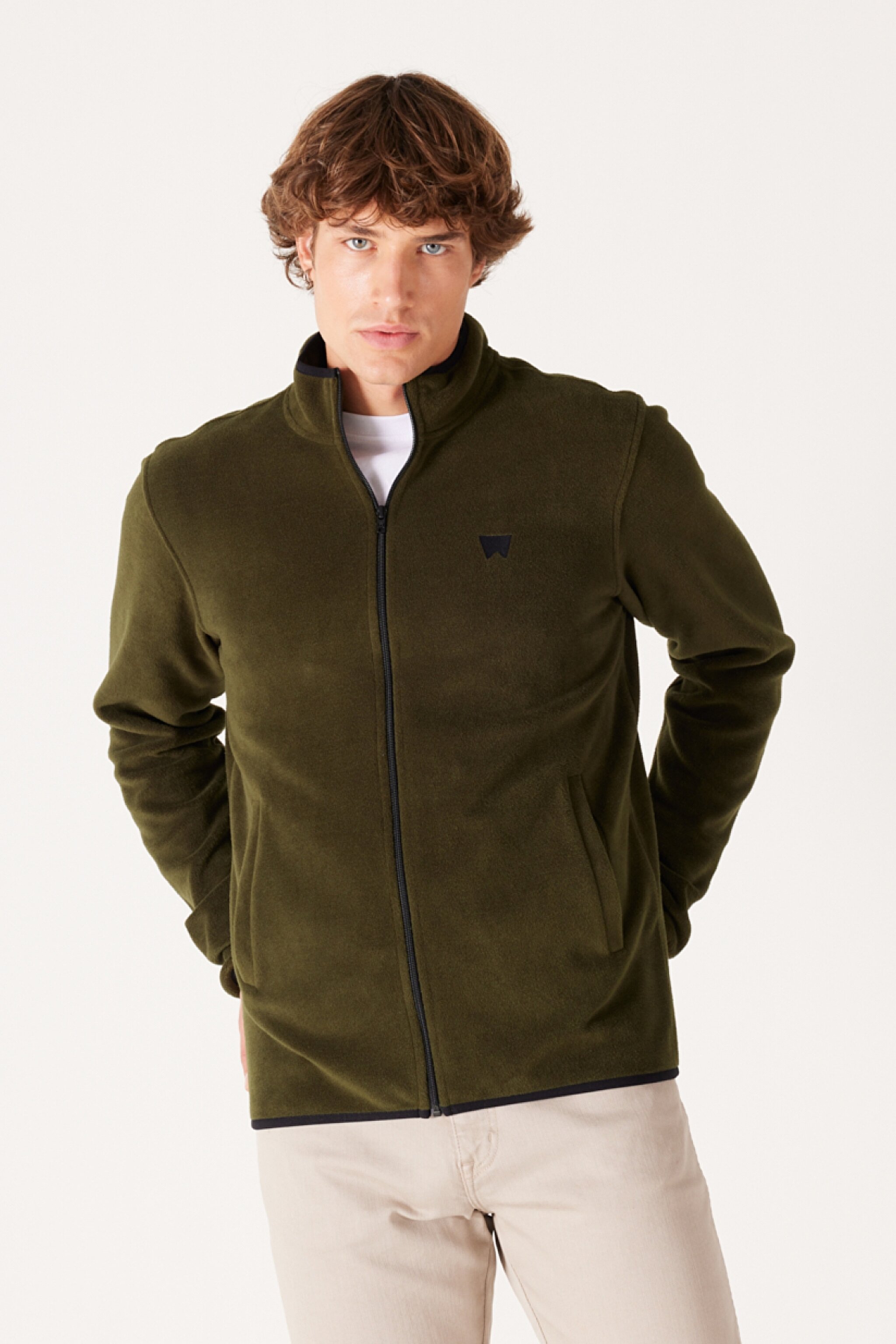 Regular Fit Normal Kesim Polar - Khaki-W212239801 (görsel 2)