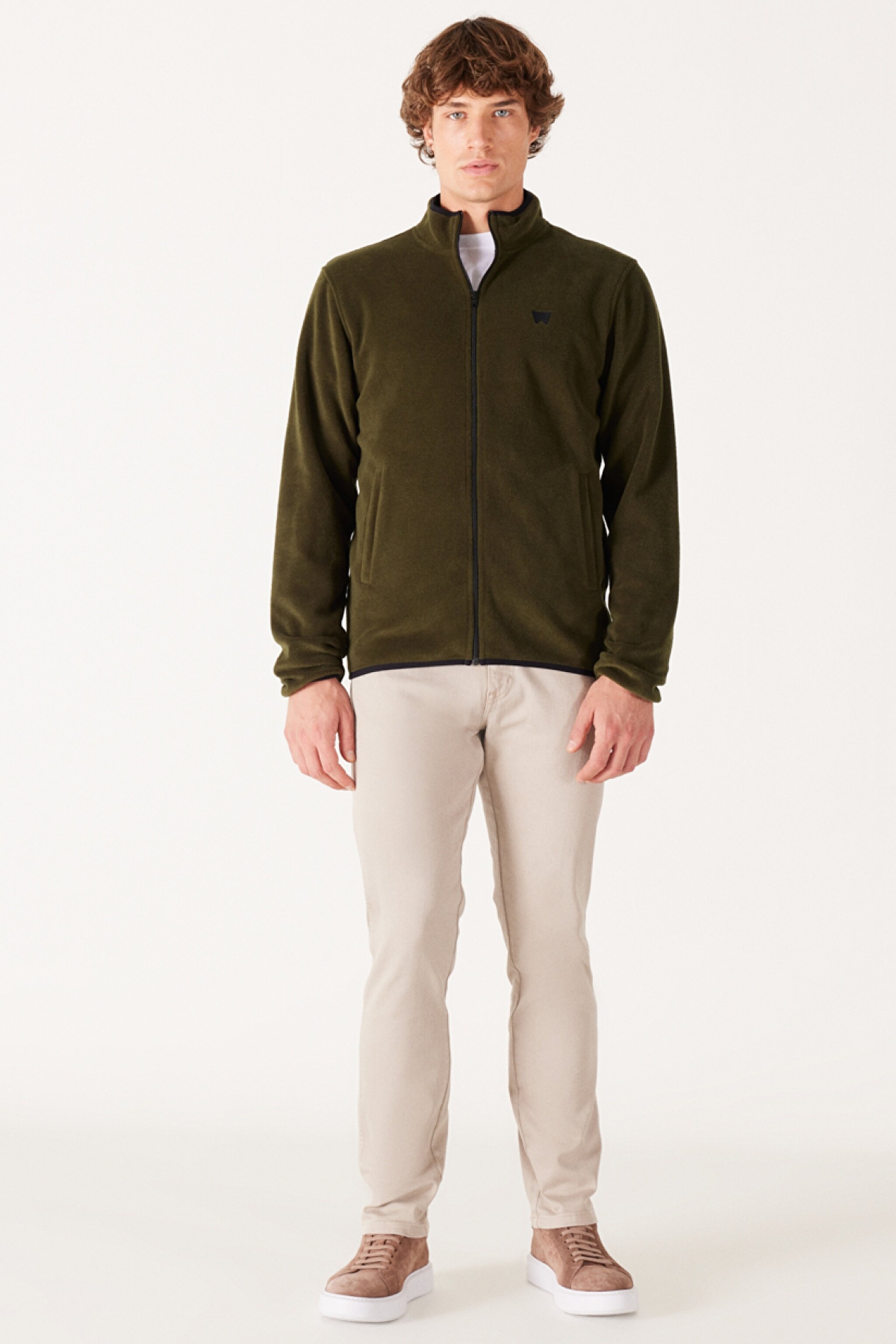 Regular Fit Normal Kesim Polar - Khaki-W212239801 (görsel 6)