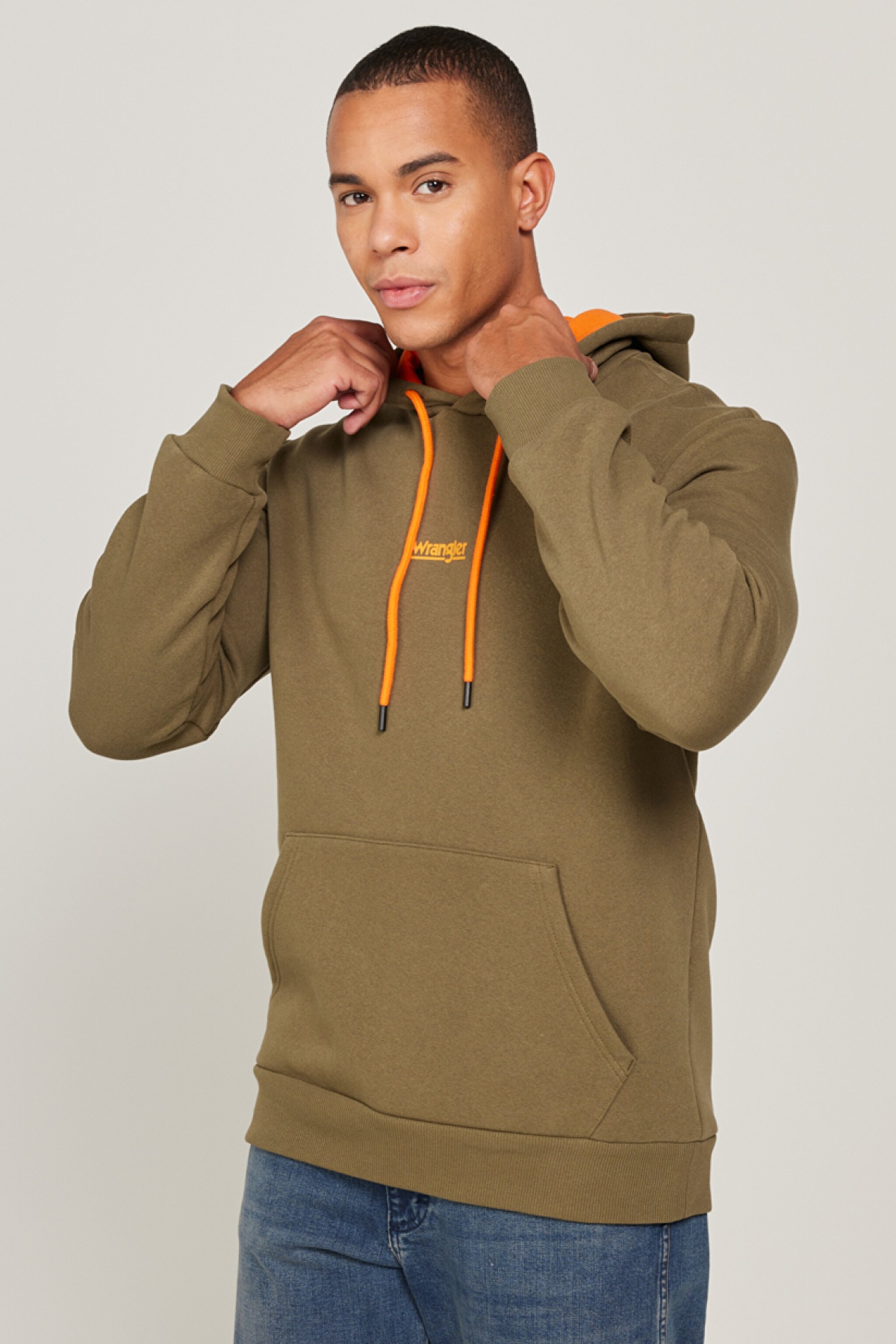 Regular Fit Normal Kesim Kapüşonlu Haki Sweatshirt - Khaki-W212338801 (görsel 3)