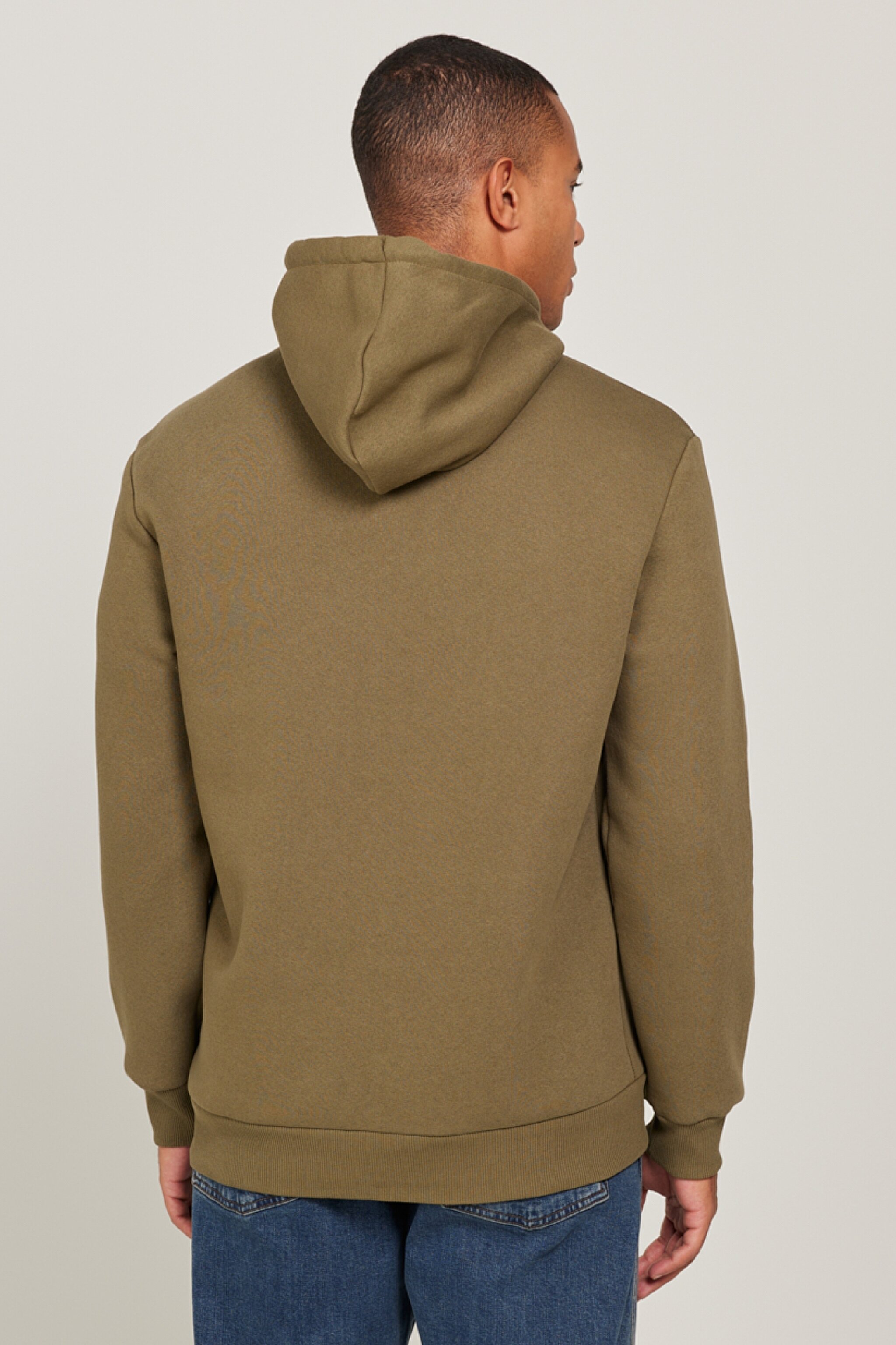 Regular Fit Normal Kesim Kapüşonlu Haki Sweatshirt - Khaki-W212338801 (görsel 6)