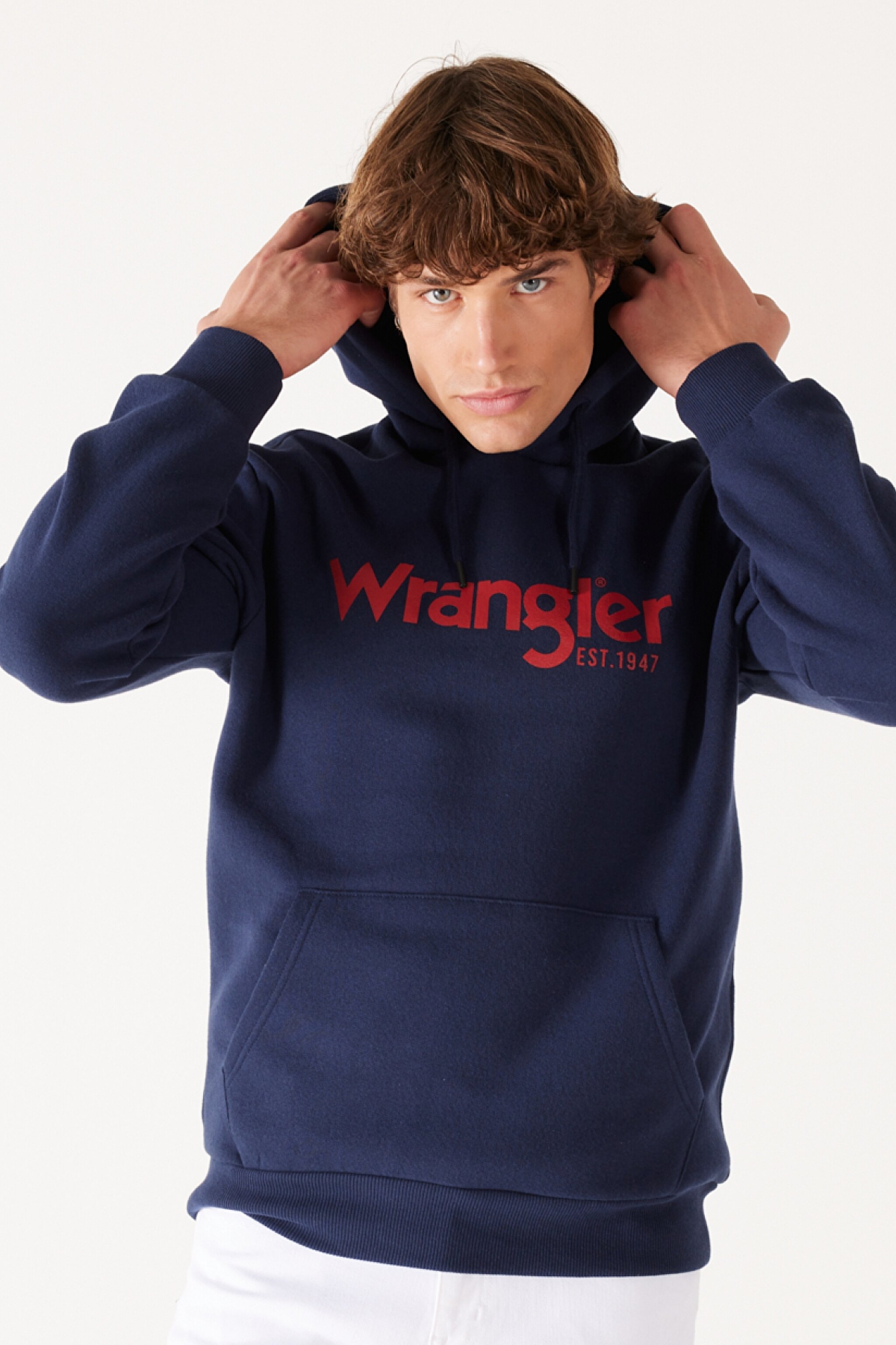 Regular Fit Normal Kesim Kapüşonlu Sweatshirt - Navy-W212339410 (görsel 2)