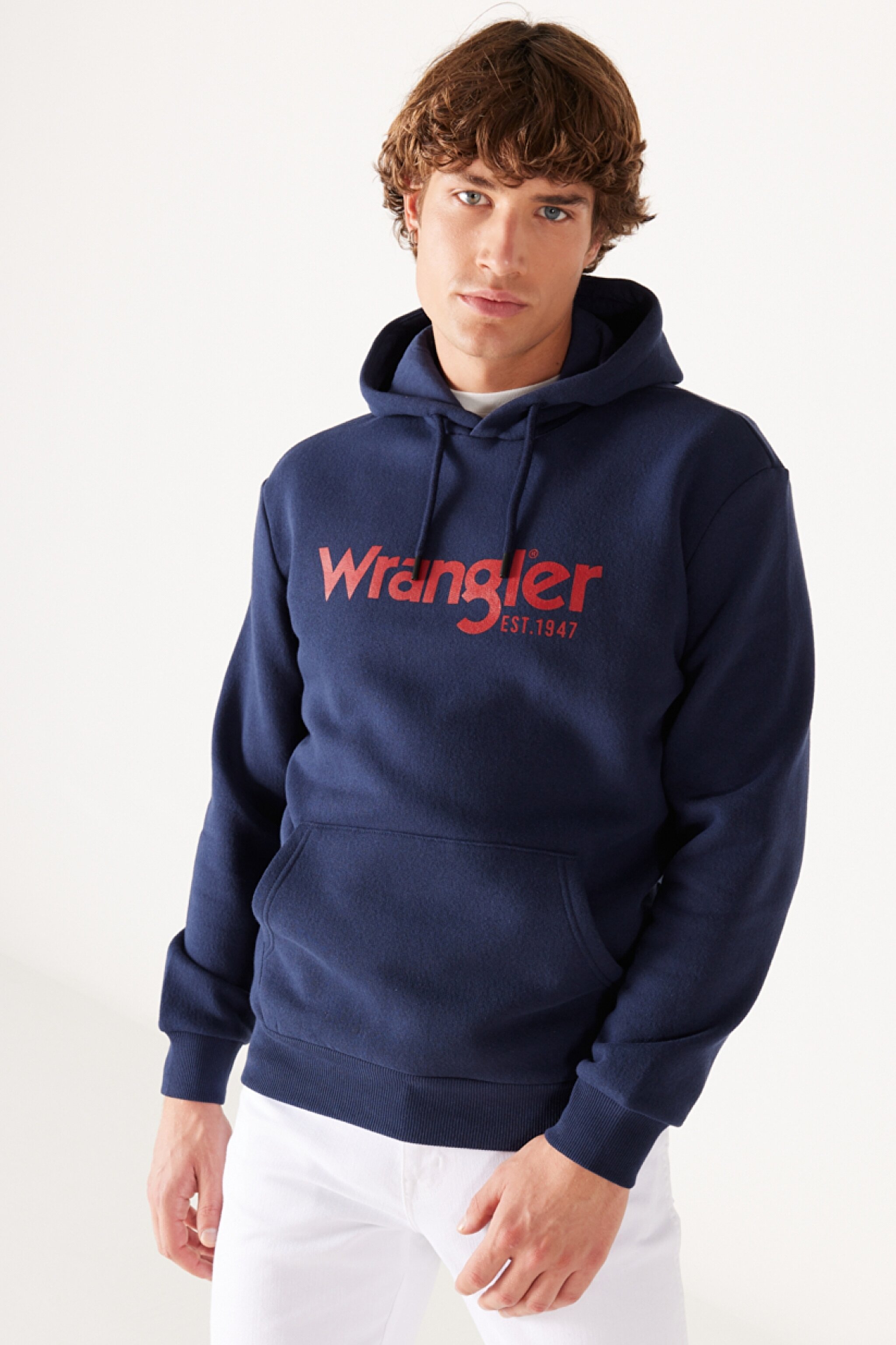 Regular Fit Normal Kesim Kapüşonlu Sweatshirt - Navy-W212339410 (görsel 3)