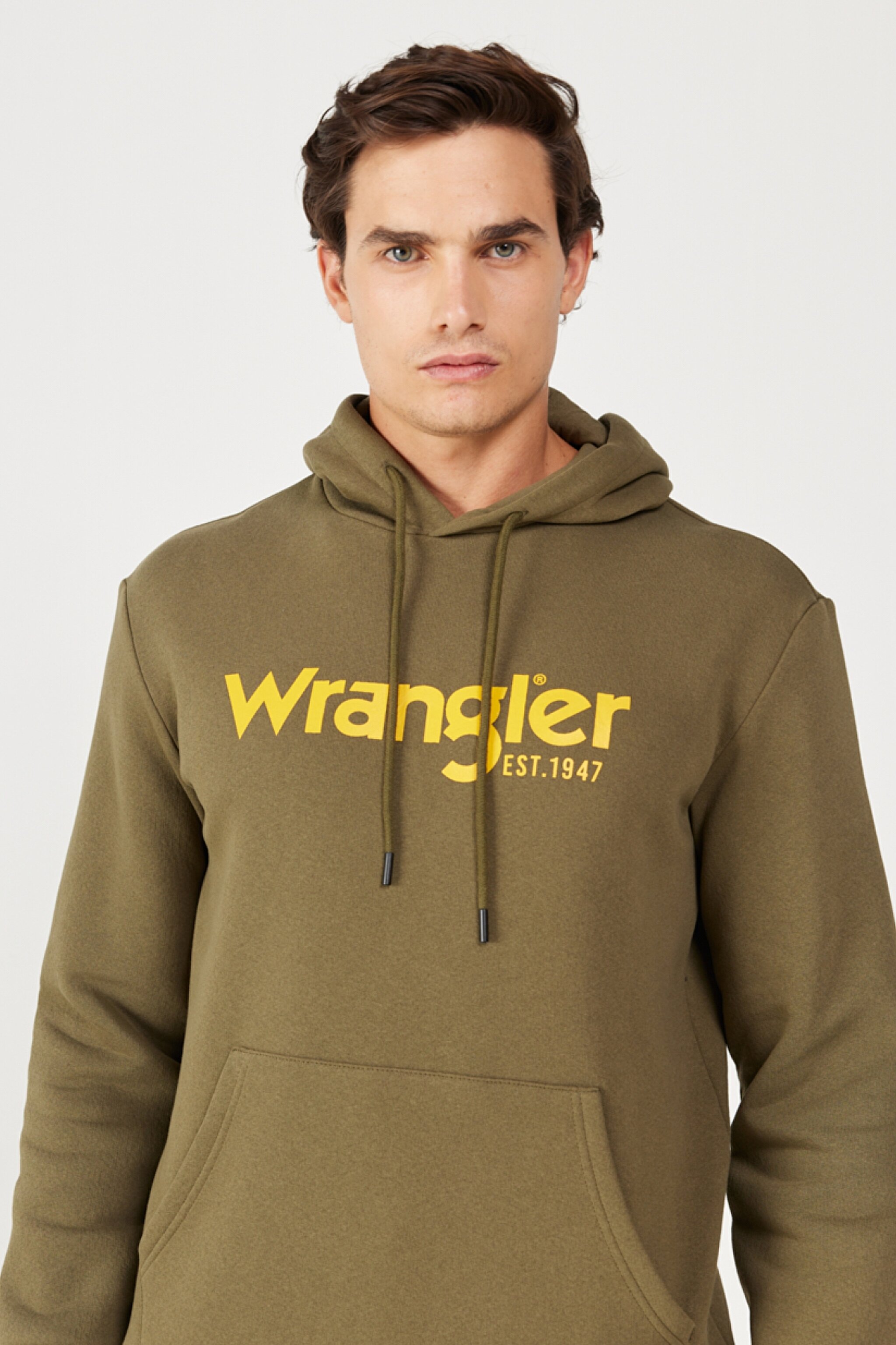 Regular Fit Normal Kesim Kapüşonlu Sweatshirt - Khaki-W212339801 (görsel 3)