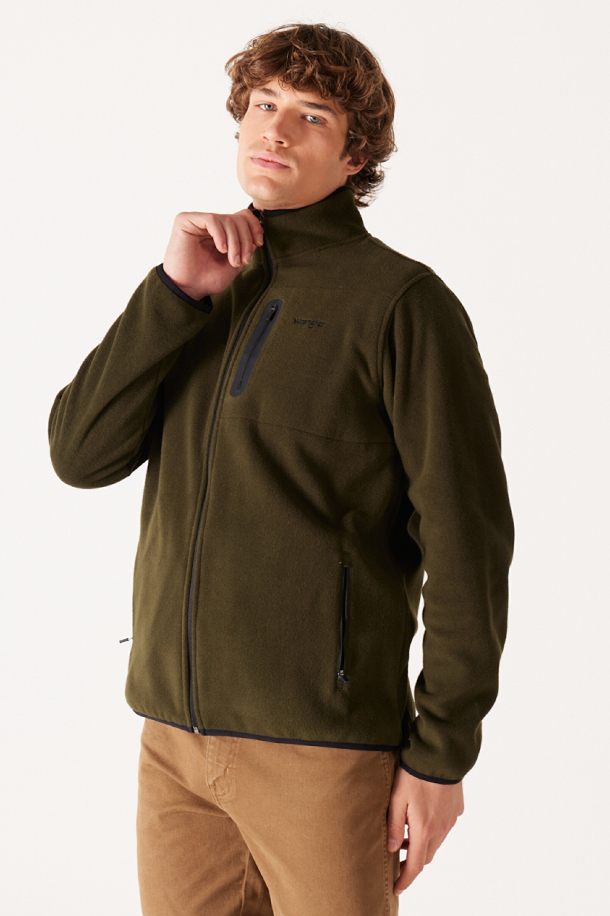 Regular Fit Normal Kesim Polar - Khaki-W212981801 (görsel 3)