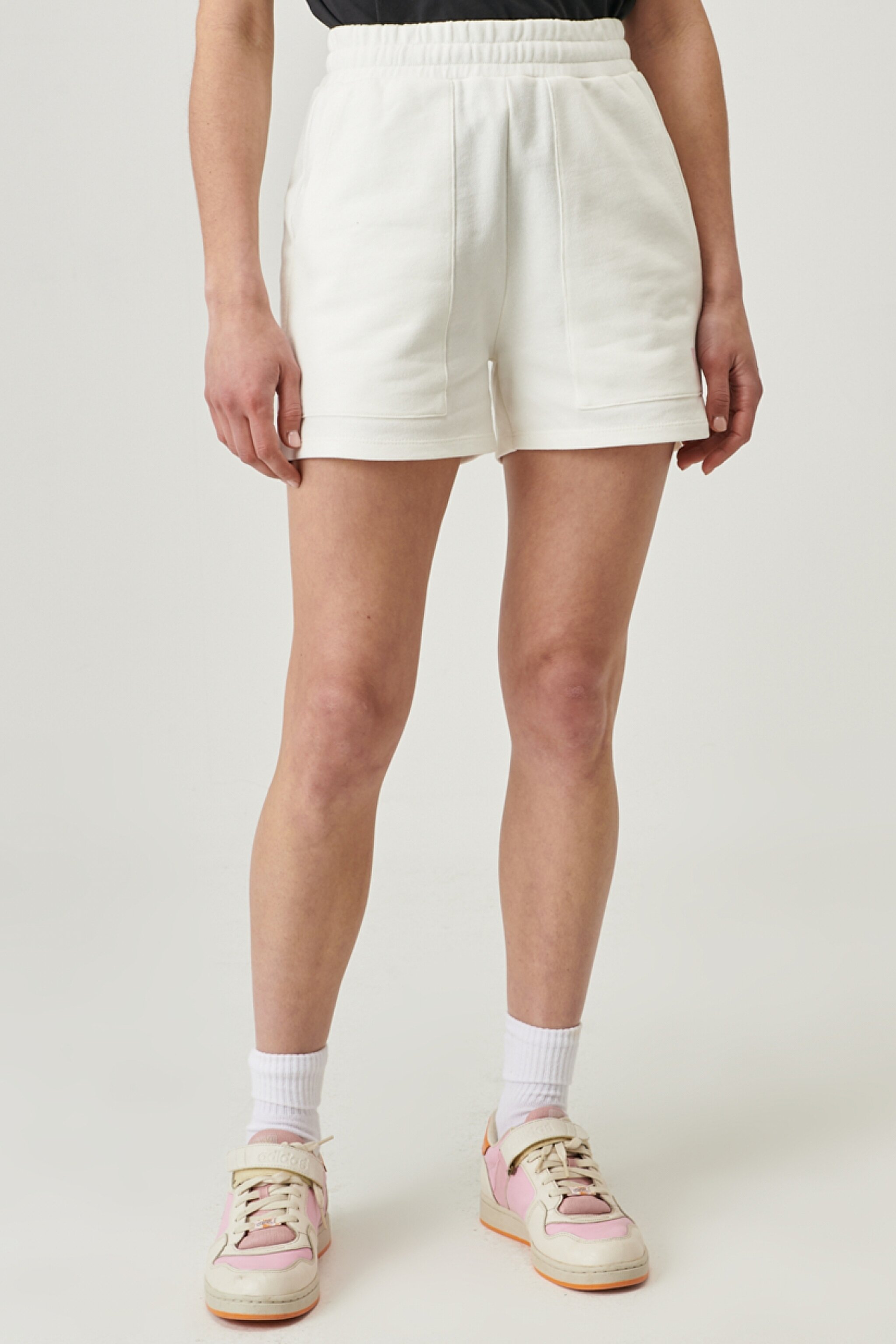 Regular Fit %100 Pamuk Şort - Off White-W221030102 (görsel 3)