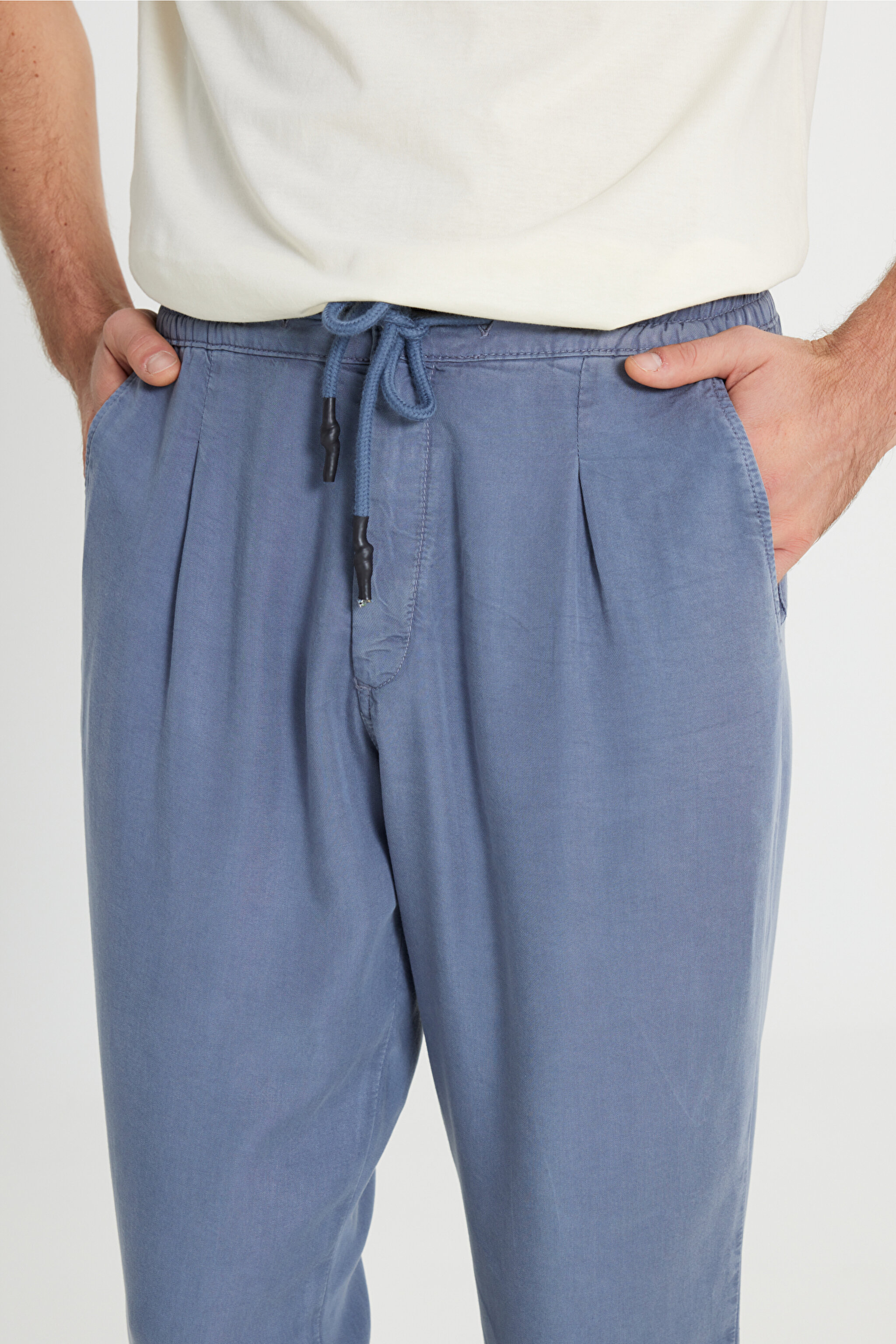 Regular Fit Normal Kesim Normal Bel Mavi Chino Pantolon - İndigo-W221266TF (görsel 5)
