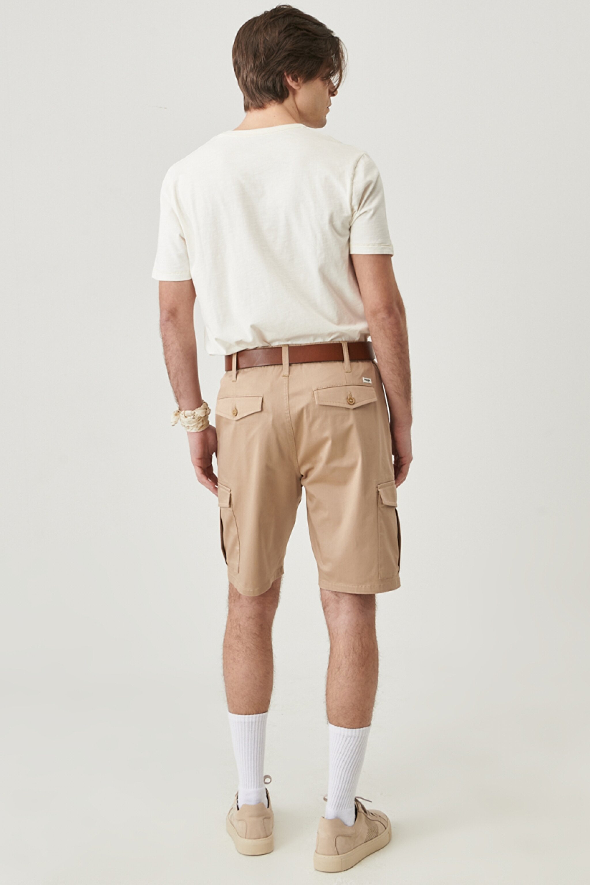 Regular Fit Rahat Kesim 5 Cep Esnek Jean Şort - Beige-W221307614 (görsel 7)