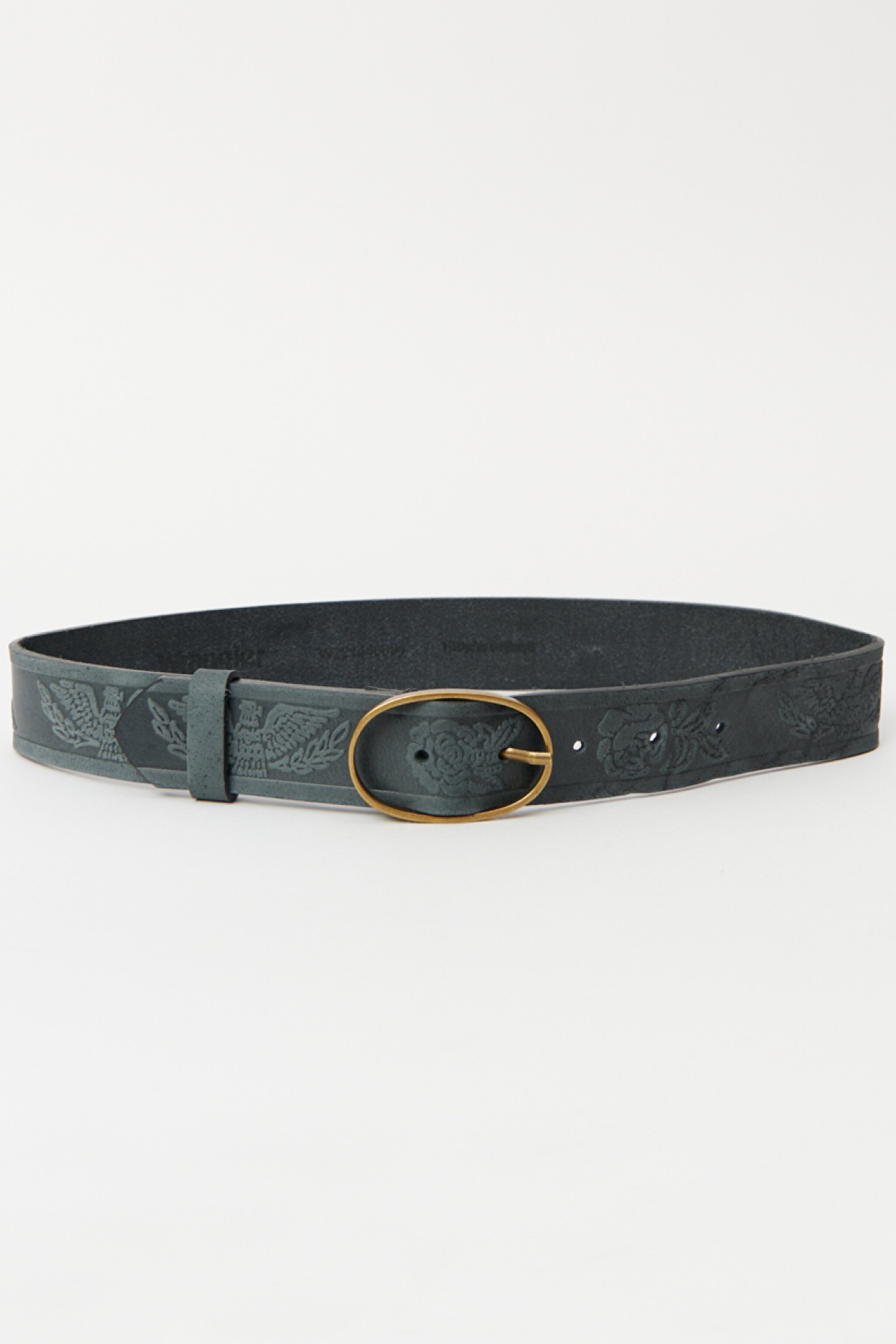 %100 Deri Siyah Kemer - Black-W221440001