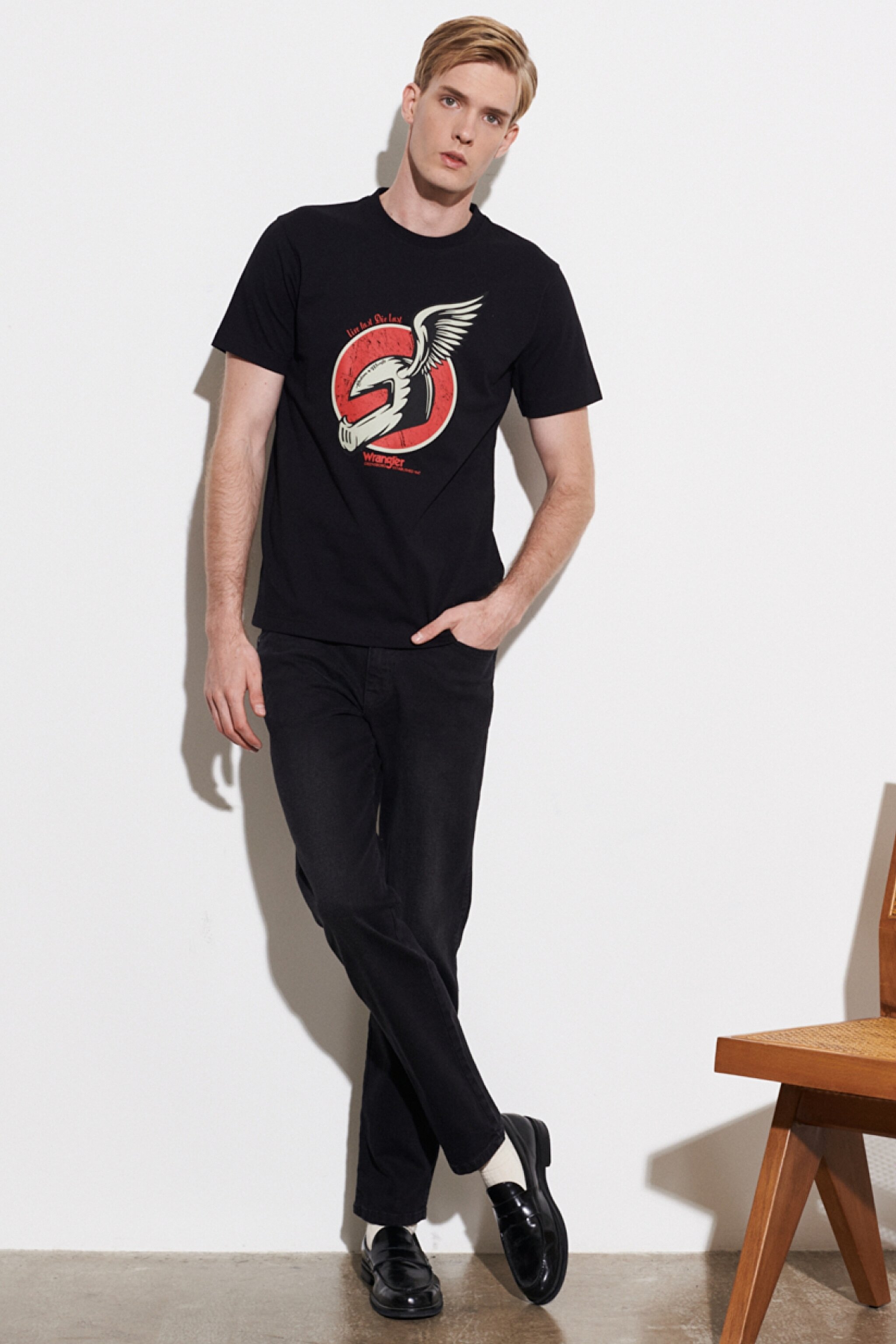 Regular Fit Normal Kesim %100 Pamuk Bisiklet Yaka Siyah Tişört - Black-W221481001 (görsel 7)