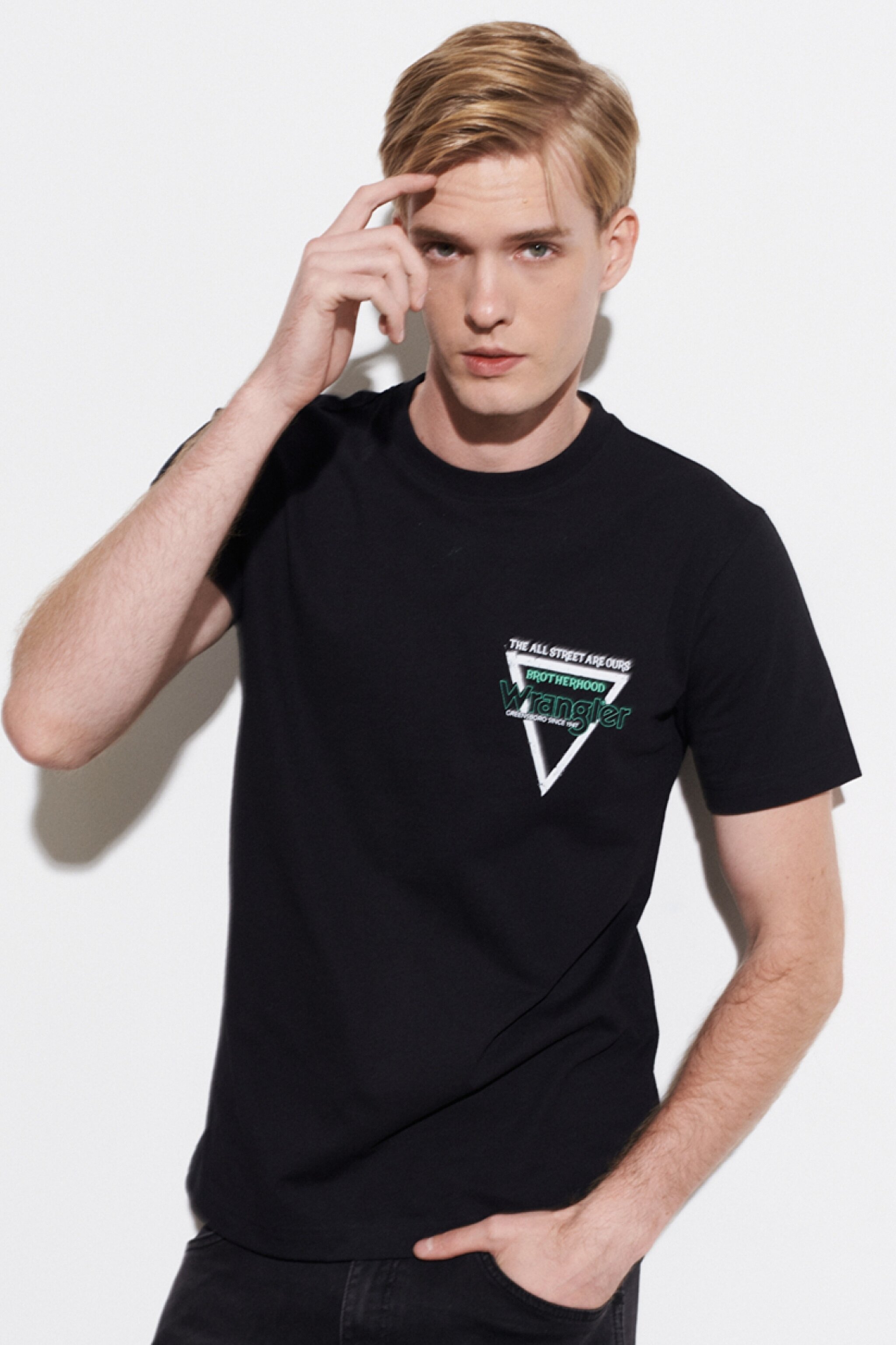 Regular Fit Normal Kesim %100 Pamuk Bisiklet Yaka Siyah Tişört - Black-W221482001