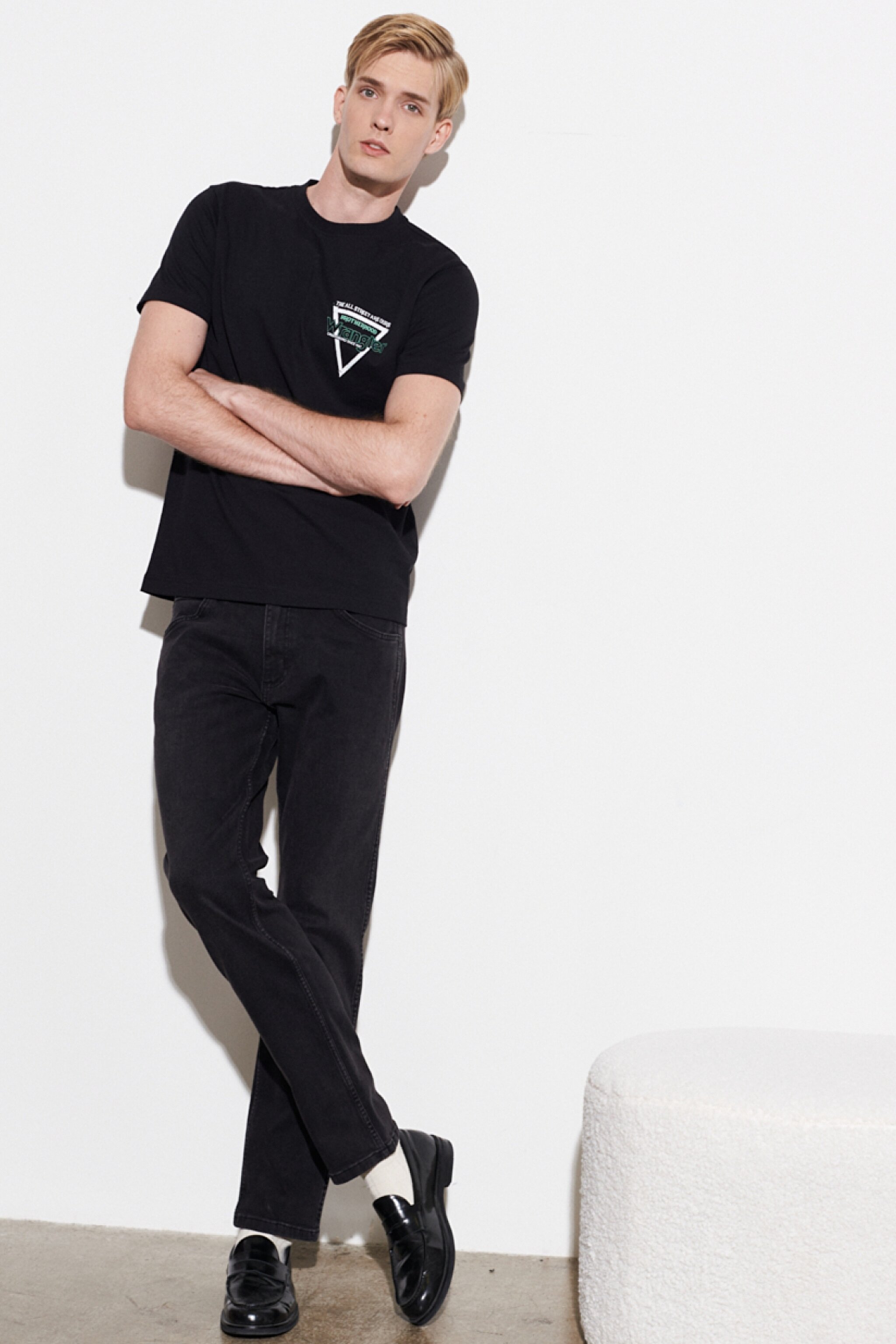 Regular Fit Normal Kesim %100 Pamuk Bisiklet Yaka Siyah Tişört - Black-W221482001 (görsel 5)