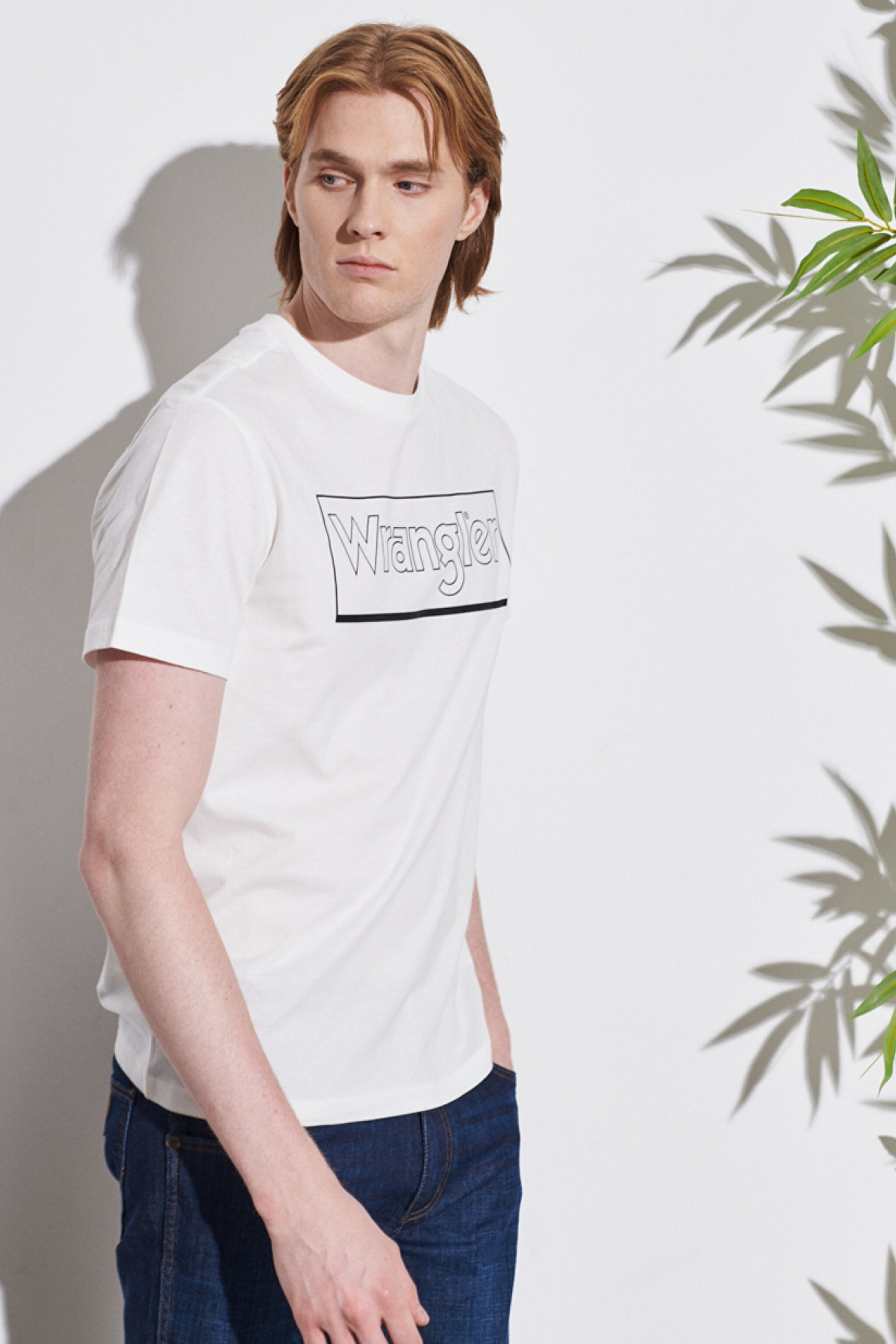 Regular Fit Normal Kesim %100 Pamuk Bisiklet Yaka Kırık Beyaz Tişört - Off White-W222004102 (görsel 4)