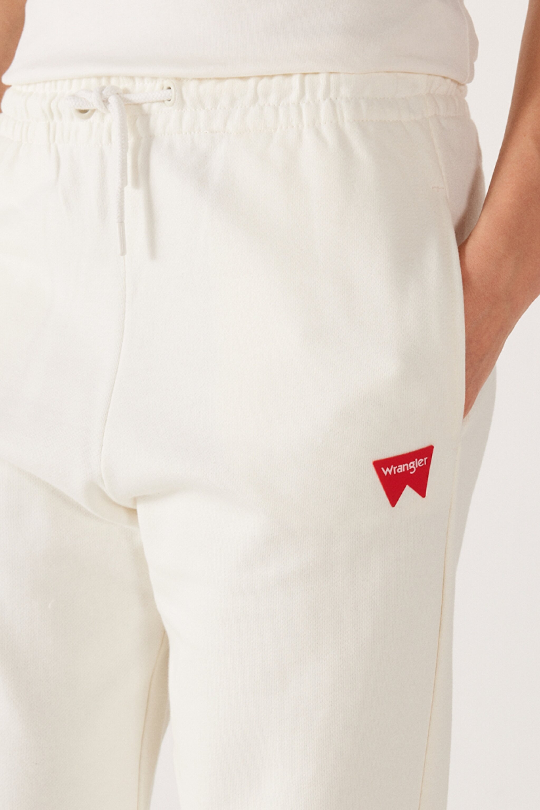 Regular Fit Normal Kesim %100 Pamuk Kırık Beyaz Jogger Eşofman Altı - Off White-W222090102 (görsel 5)