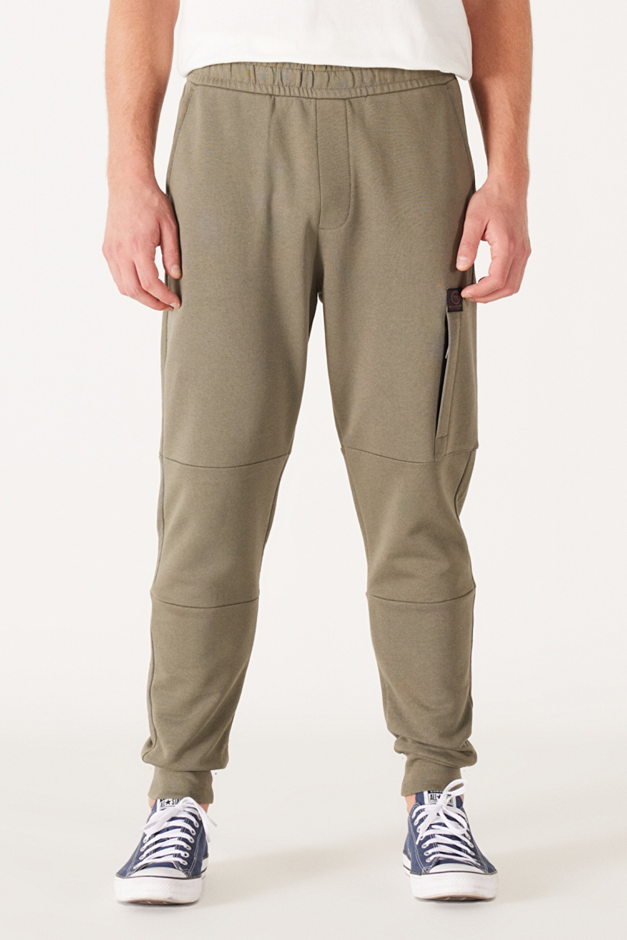 Regular Fit Normal Kesim %100 Pamuk Haki Jogger Eşofman Altı - Khaki-W222104801