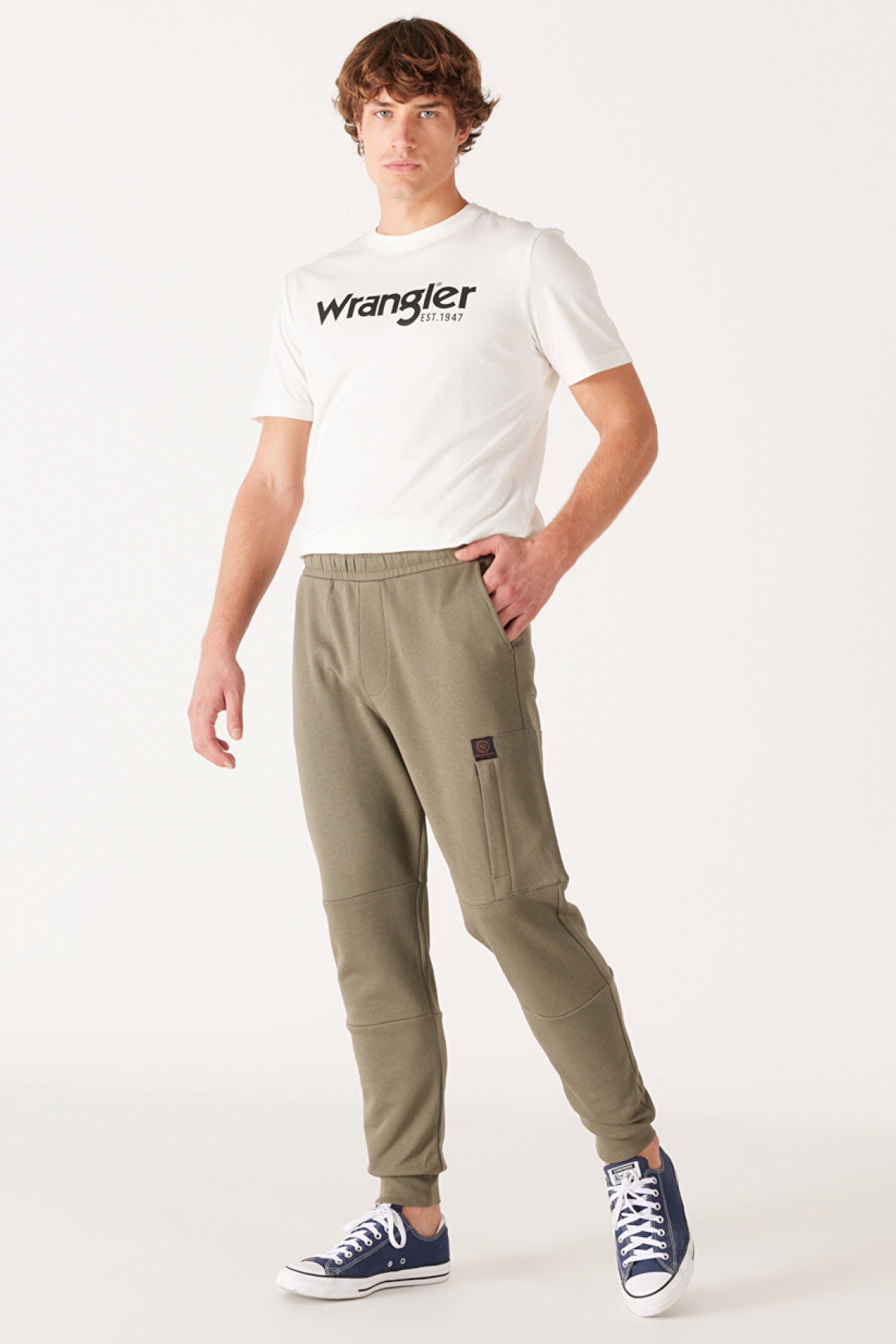 Regular Fit Normal Kesim %100 Pamuk Haki Jogger Eşofman Altı - Khaki-W222104801 (görsel 3)